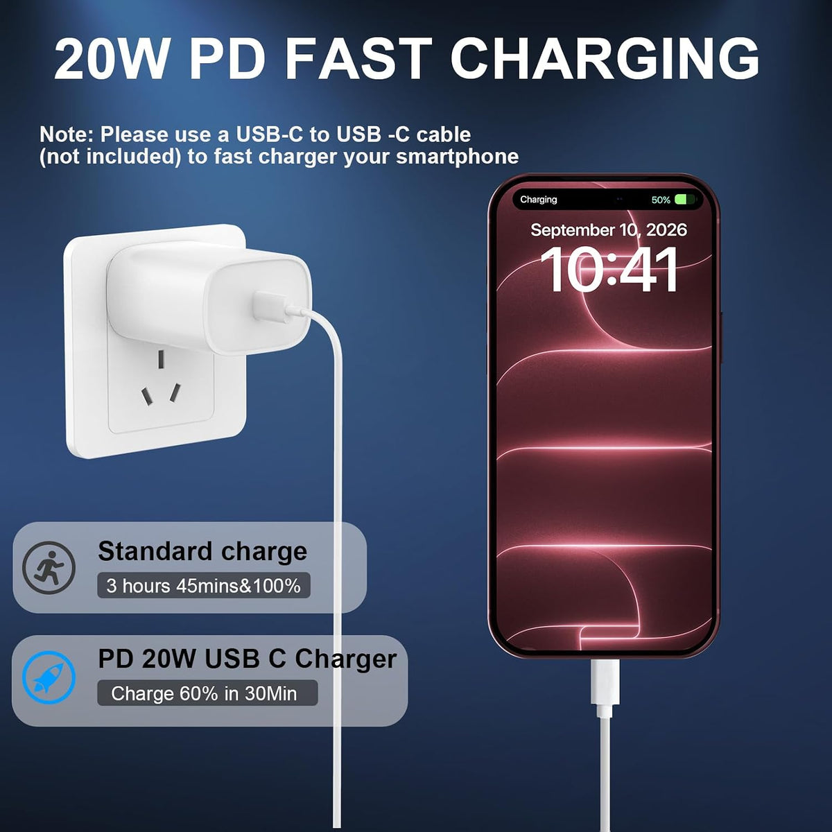 iPhone 18 17 16 Pro Max Charger Fast Charging 10 FT Long USB C Cable Cord