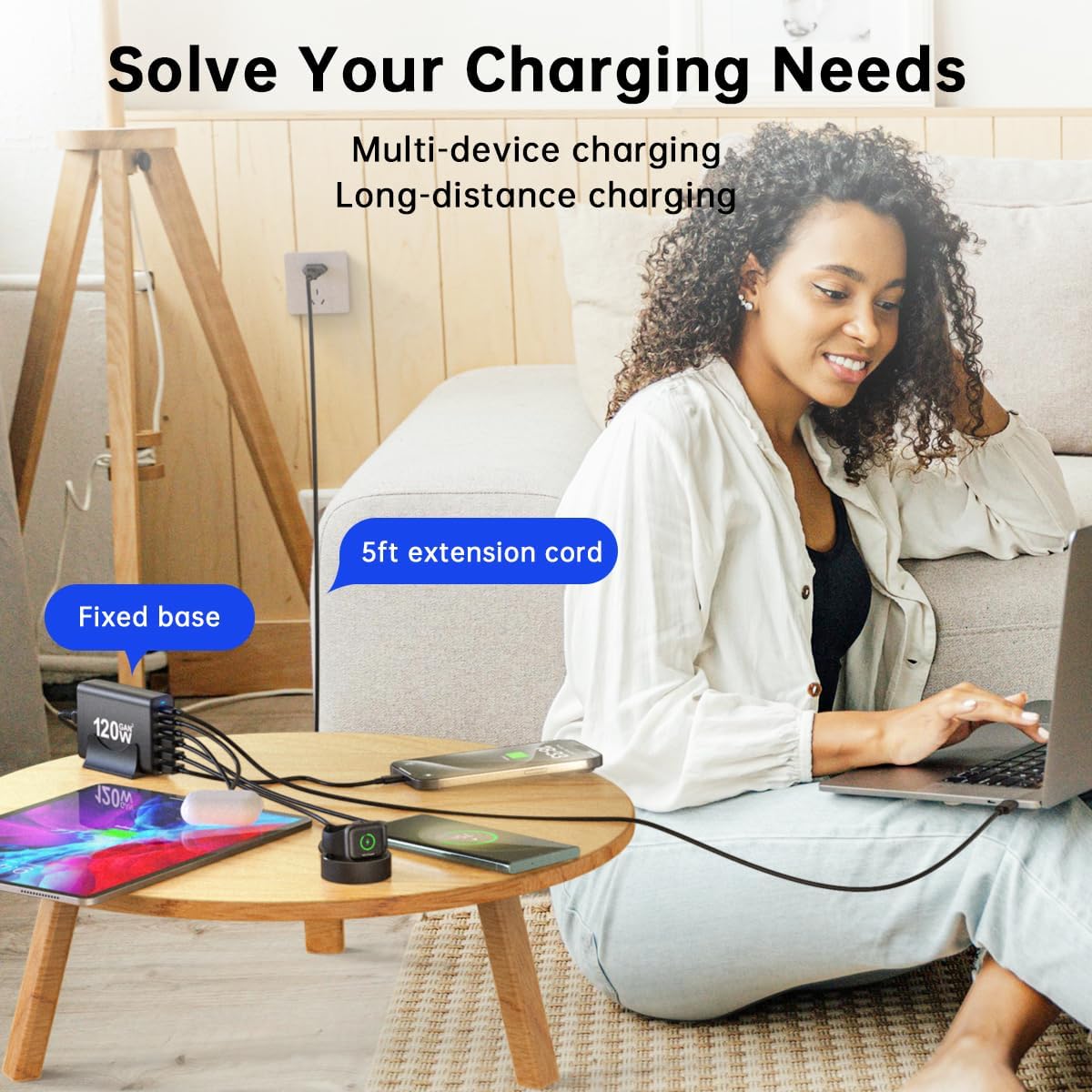 European USB C Charger Station Fast Charging Hub Europe Travel Power Plug | Multiple 6 Multi Port,120W GaN PD QC Block,EU UK US Adapter for Apple iPhone Samsung Pixel,65W Laptop MacBook Pro Air Surface