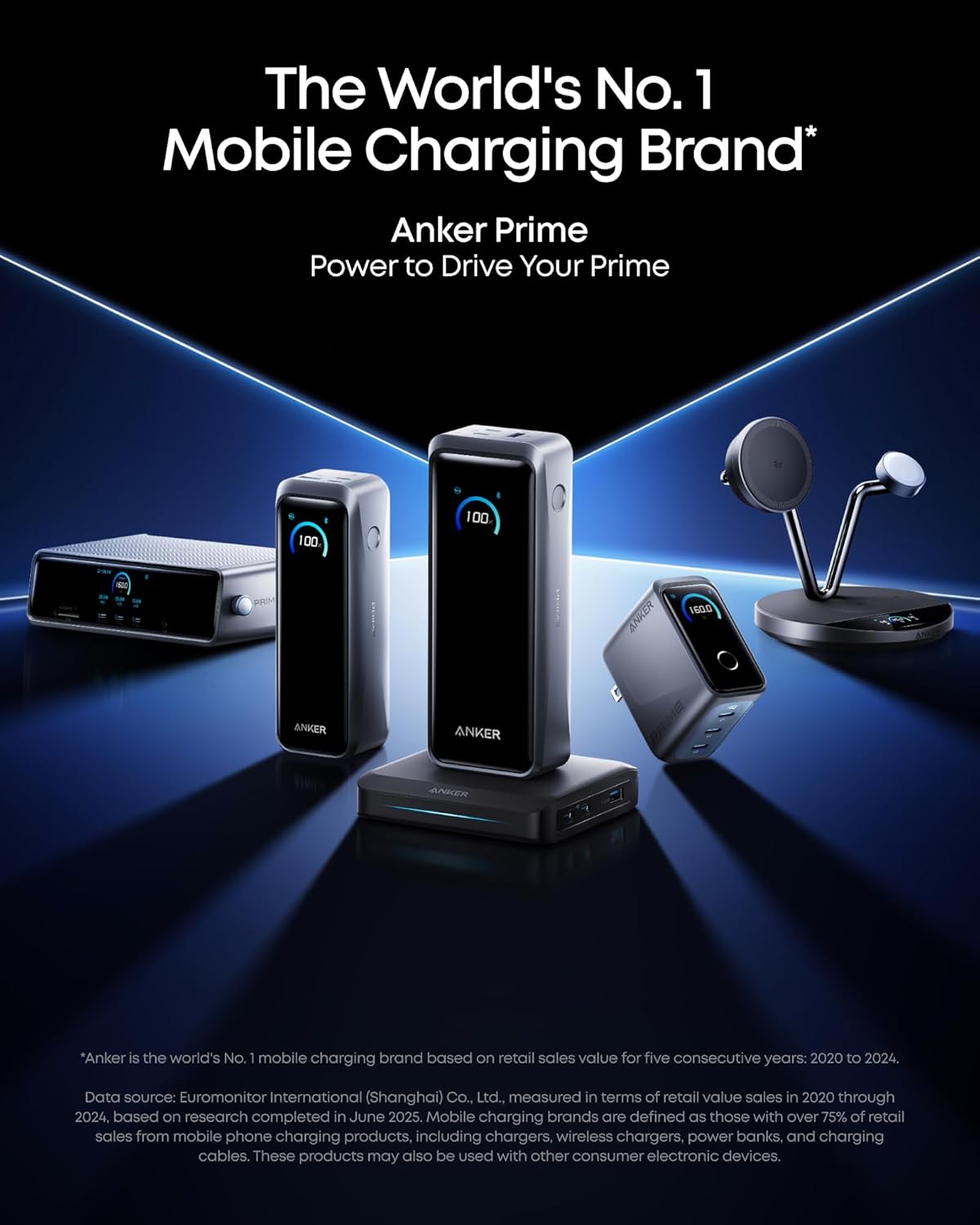 Anker Prime Power Bank, 20,100mAh 3-Port Portable Charger | 220W Max Output, Two-Way Charging, TSA-Approved, App Control, for MacBook, iPhone 17 / 16 Series (Base Not Included)