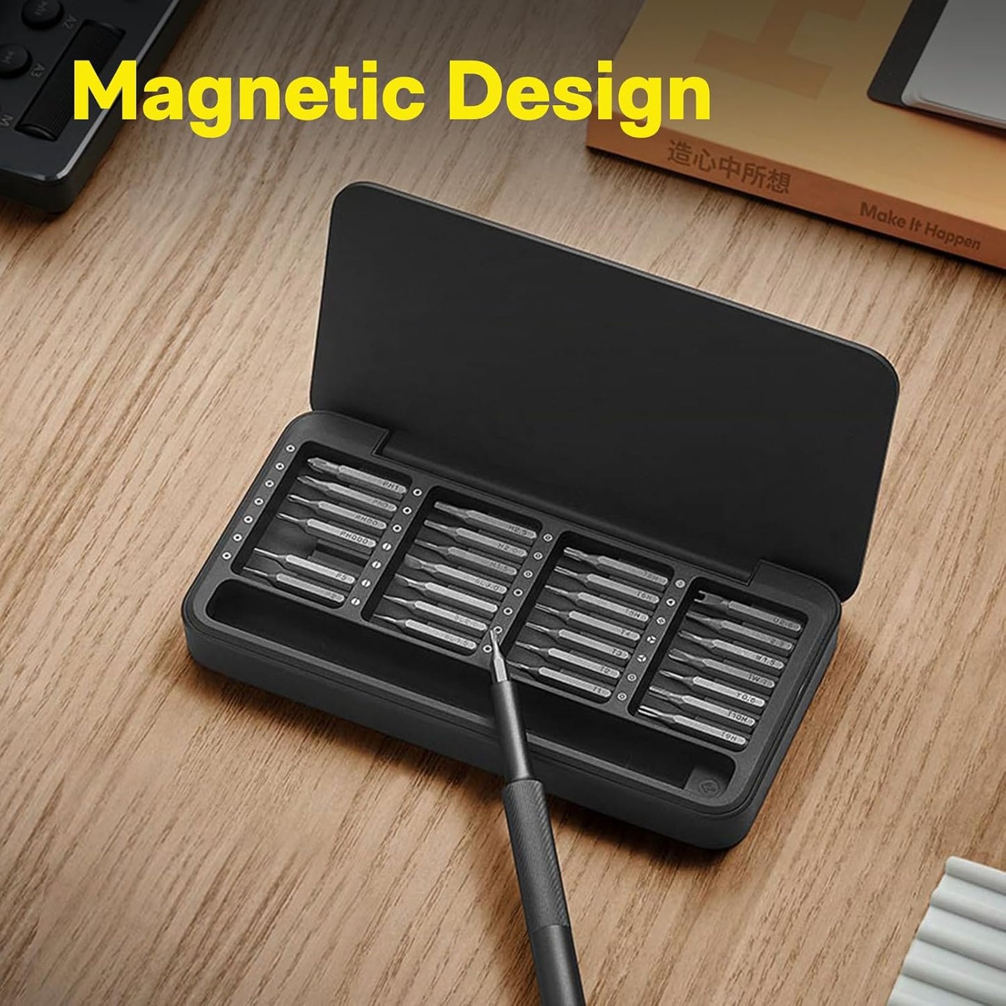 HOTO 28 in 1 Manual Precision Screwdriver Set, Eyeglass Repair Kit | Magnetic Bits for Easy Pickup, Compact Storage Box, Ideal for Eyeglasses, Electronics, Watches, Phones and Laptop Repair