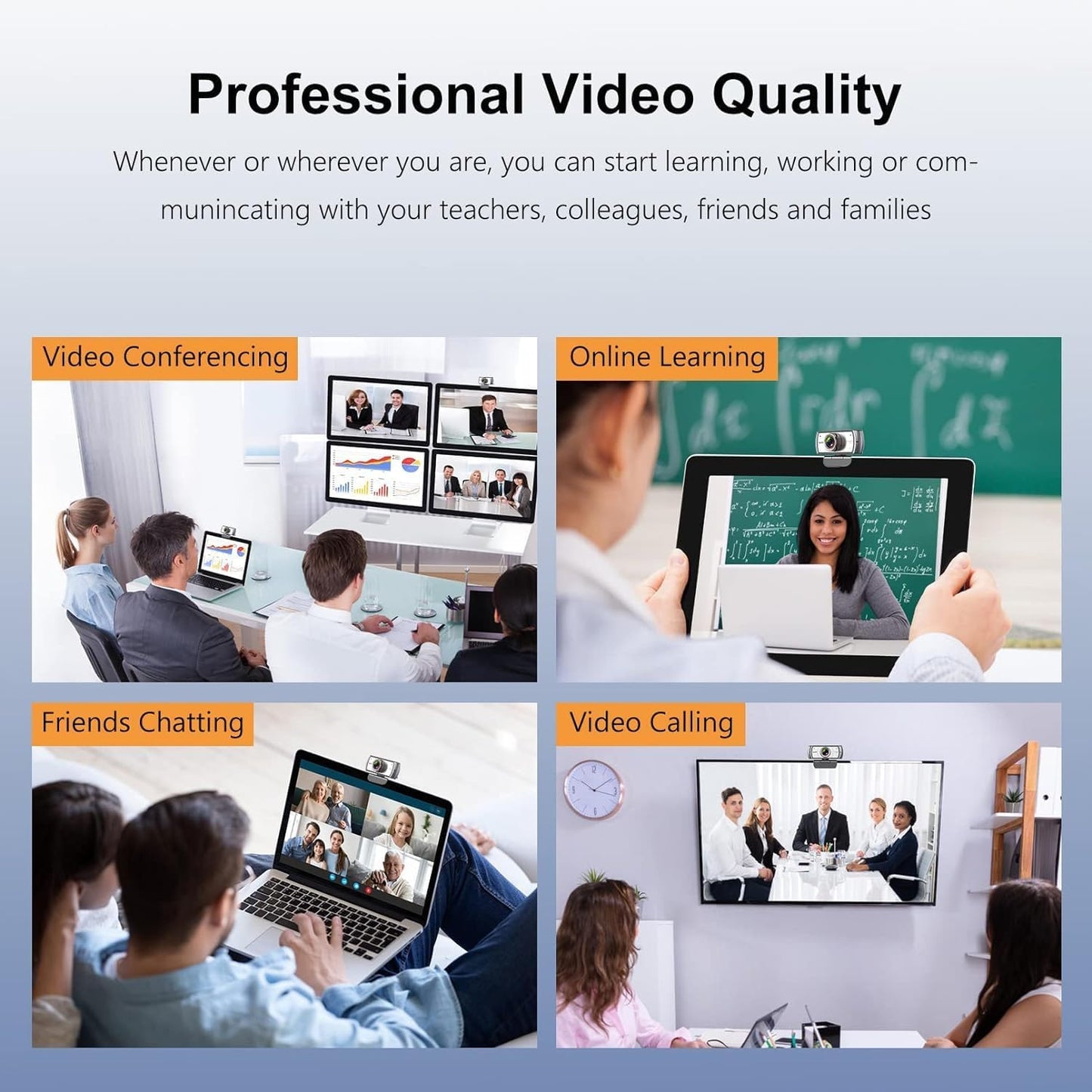 Wide Angle Webcam, 120 Degree Large View, Spedal 920 Pro Conference Camera | Full HD 1080P Video, Live Streaming Web Cam with Built-in Microphone, USB for Mac, PC, Laptop and Desktop
