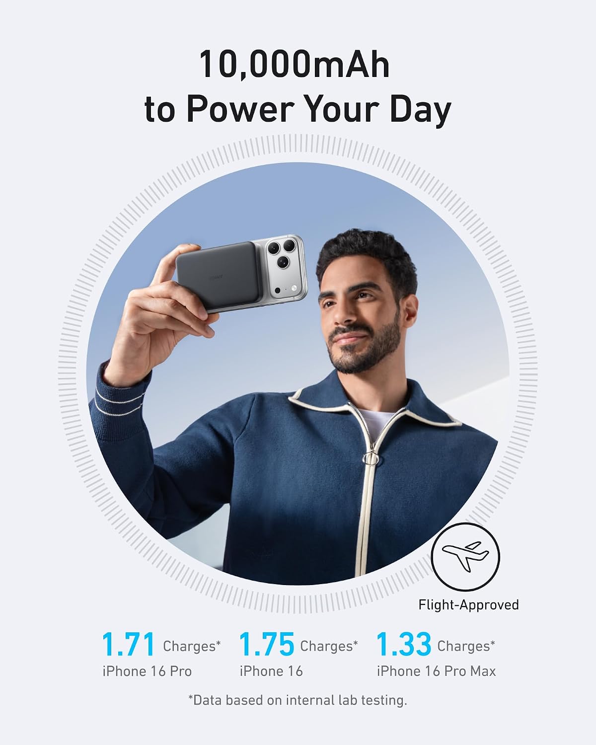 Anker MagGo Power Bank, 10,000mAh Qi2-Certified 15W Portable Charger | Slim and Fast MagSafe-Compatible Battery Pack, Ergonomic Design, for iPhone 16 /15 /14 /13 Series and More