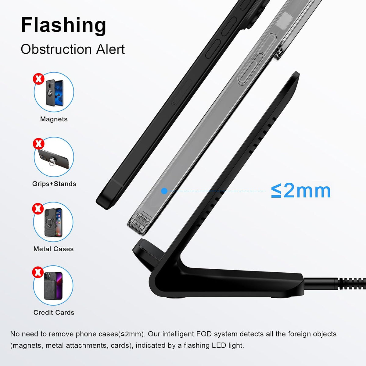 Samsung S25Ultra Wireless Charger Stand Wireless Phone Charger with Adapter