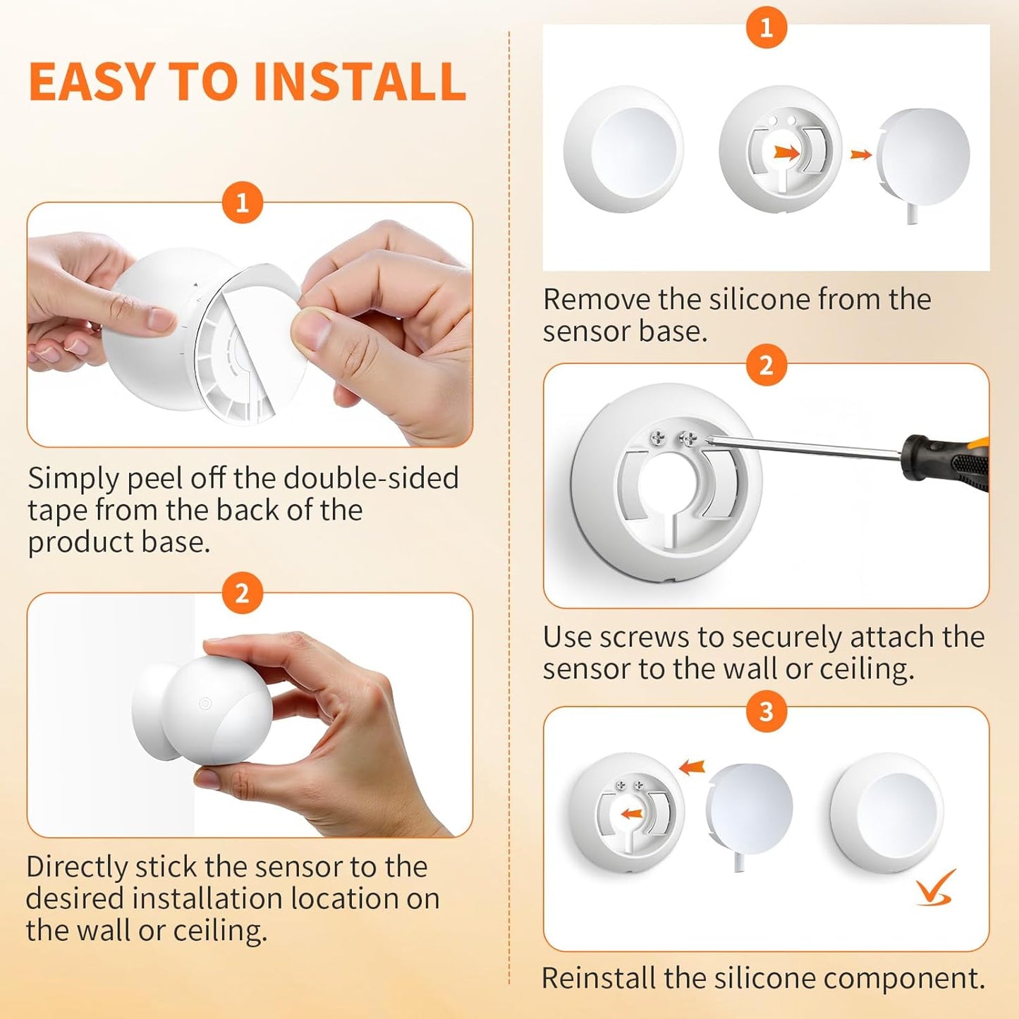 Wireless Motion Sensor Light Switch with Built-in Timer Settings, PIR Motion Sensor Plug Outlet with 3 Adjustable Ranges, Auto On/Off, Ideal for Garage &amp; Storage Room, Compatible with All Light Bulbs