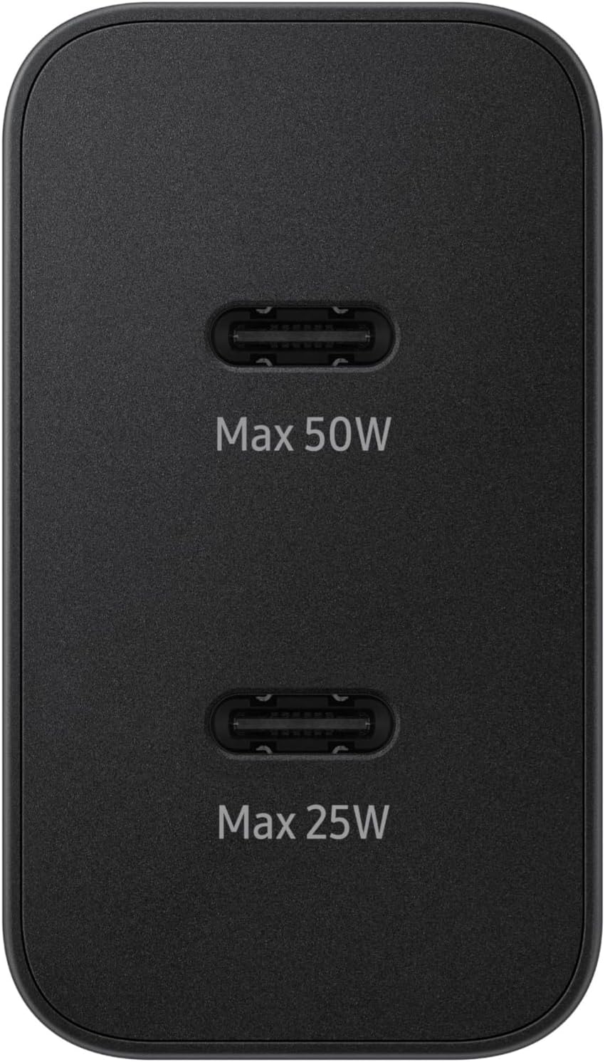 Samsung 50W Duo Power Adapter Wall Charger, 2 Ports, Cable Included, Black | Super Fast Charging 2.0 for Galaxy Phones, Tablets, USB Type C Devices, Low Standby Power Consumption, EP-T5020XBEGUS