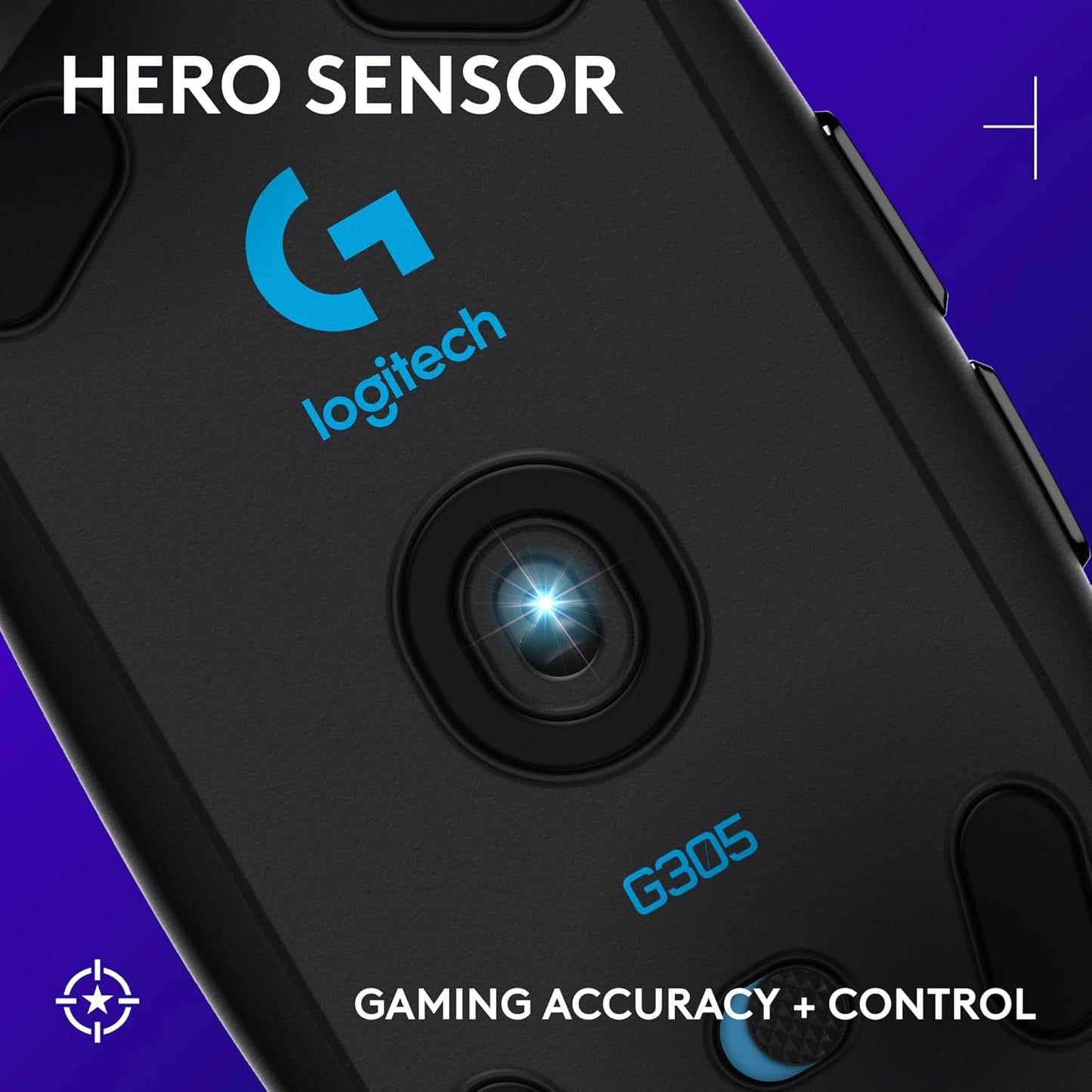 Logitech G305 Lightspeed Wireless Gaming Mouse - Black | Hero Sensor 12, Lightspeed 1ms Wireless, Up to 250h on 1xaa, 6 Programmable Buttons, 99g with Battery