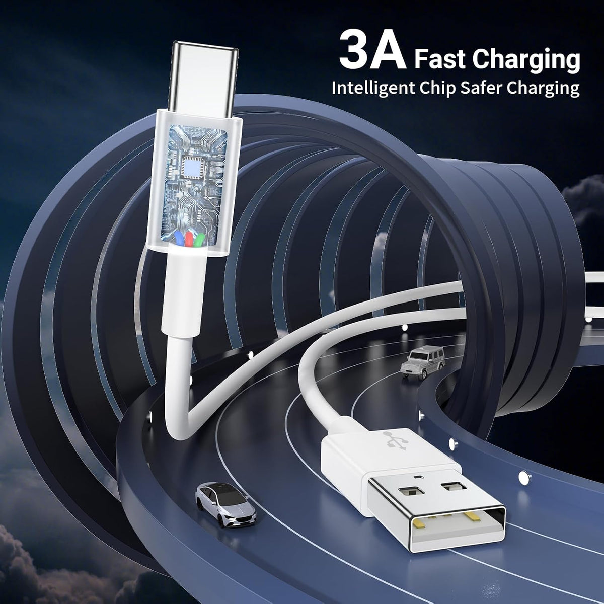 Car CarPlay Cable for iPhone 17, 16, 15 USB C Charger Cord, 3-Pack 3FT USB A to USB C Charging Cable for Apple iPhone 17/17 Pro/Air/16e/16/15 Pro Max/Plus Cord, for iPad Pro/Air 6th/5th Gen