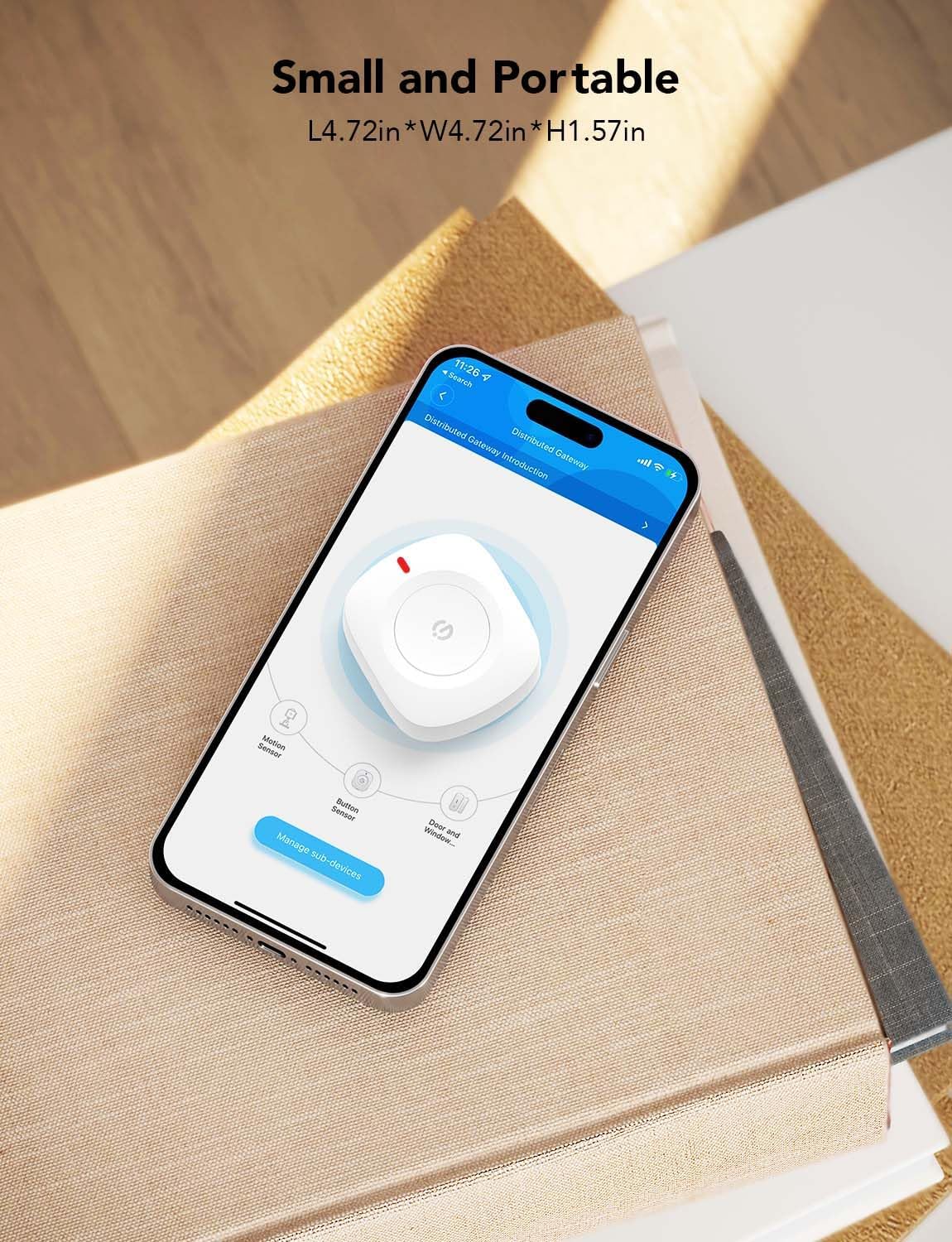 GoveeLife Wireless Mini Smart Button Sensor, Group Control Multiple Devices | Versatile Control Switch, 180ft Bluetooth Wireless Range, Battery Powered, Supports Most GoveeLife Smart Products 2Pack