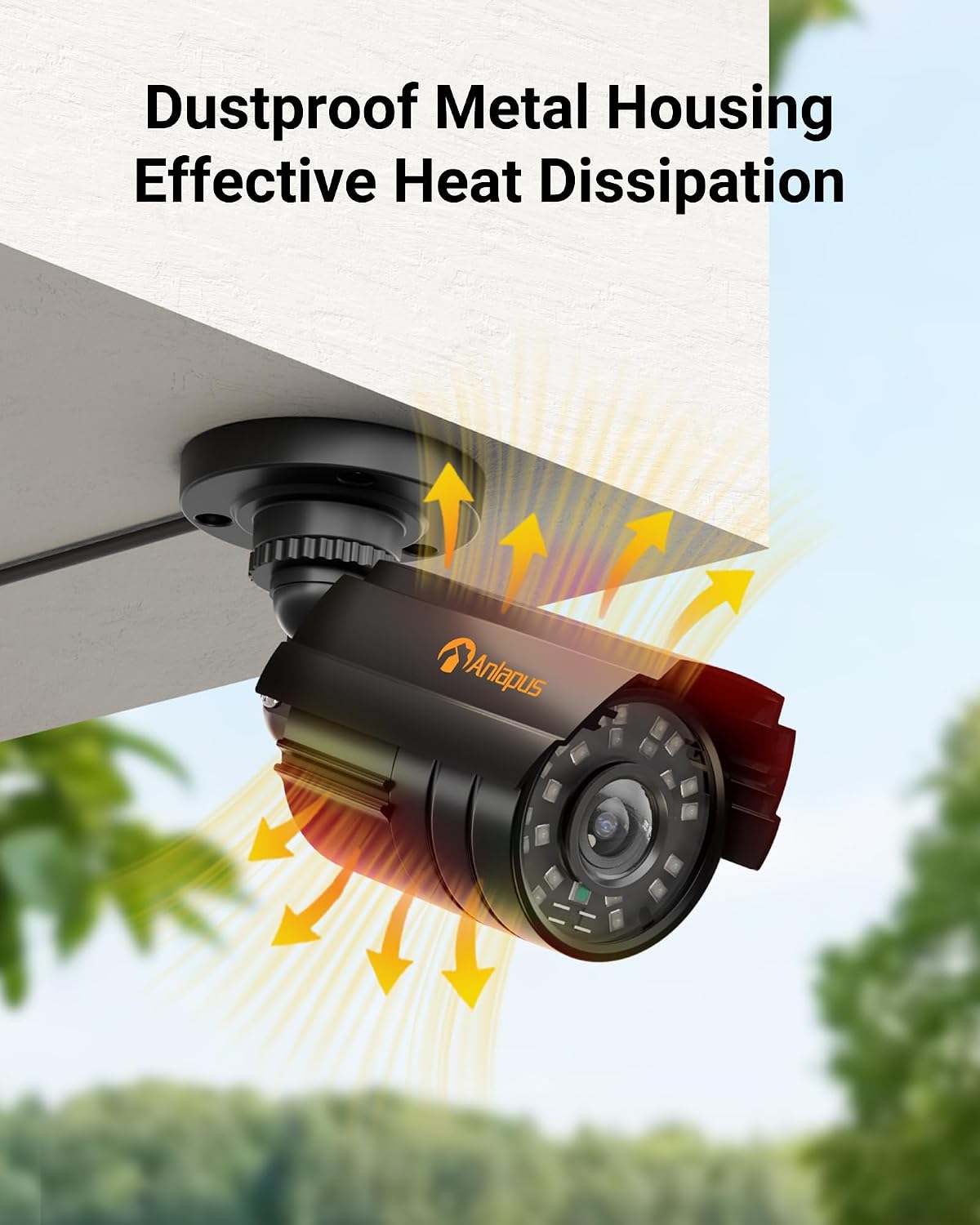 Anlapus 2-Pack 1080P Security Cameras for 2MP, 5MP, 4K DVR Home Surveillance System, IP66 Weatherproof HD-TVI CCTV Bullet Camera for Indoor Outdoor, 80ft Night Vision