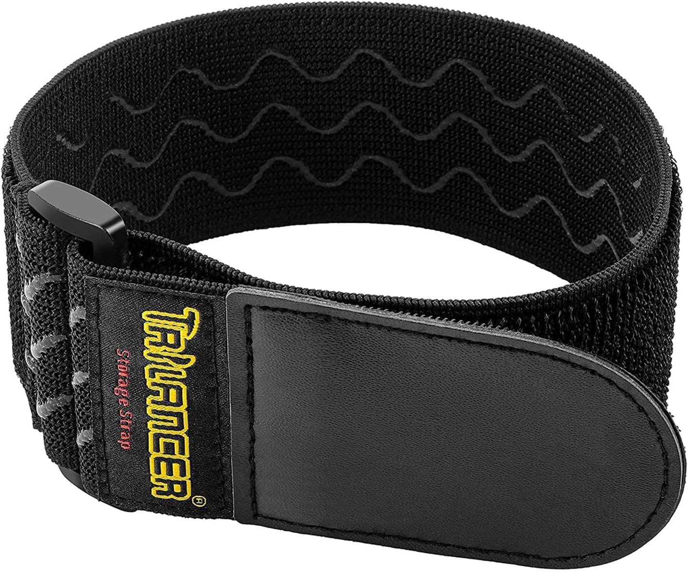 Trilancer Elastic Cinch Straps with Anti-Slip Strips, 2" x 18"(8 Pack) Hook and Loop Storage Strap with Buckle, Bundling Straps for Extension Cords, Cables, Ropes, Hoses, Bike, Boat, Pant Garters