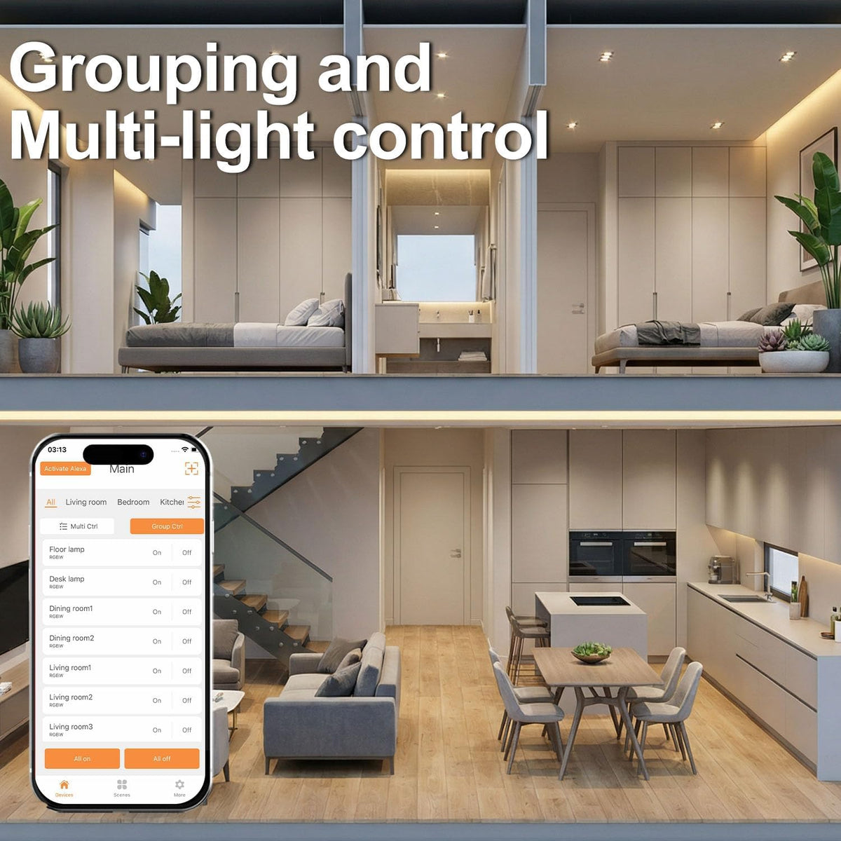 ILC BR30 LED Recessed Can Light Bulbs, Indoor Flood Light Bulbs, Bluetooth Mesh Color Changing via BRmesh APP, Tunable 2700K-6000K, E26 Base 10W 900LM (70W Equiv.), for 5"/6" Cans Only, 6 Pack