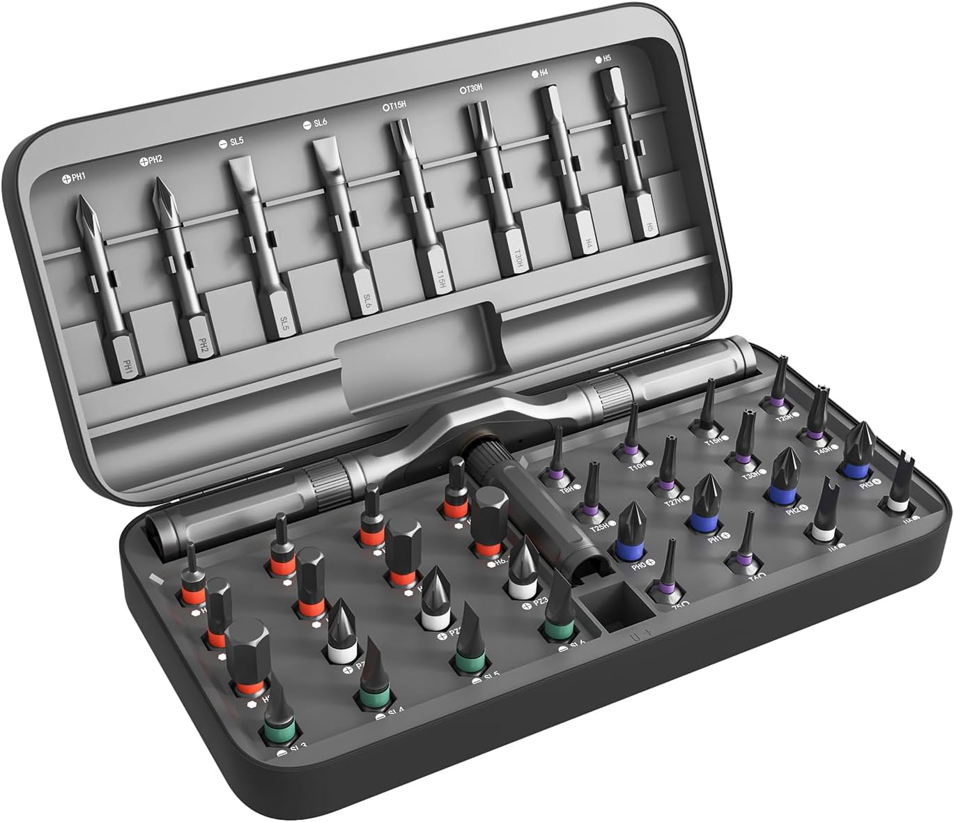42 in 1 Magnetic Ratchet Screwdriver Set - Includes Allen Wrenches Sets, for Ring Doorbell/Camera Screwdriver,Home Repair,Electronic & DIY | S2 Alloy Steel with Storage Case.
