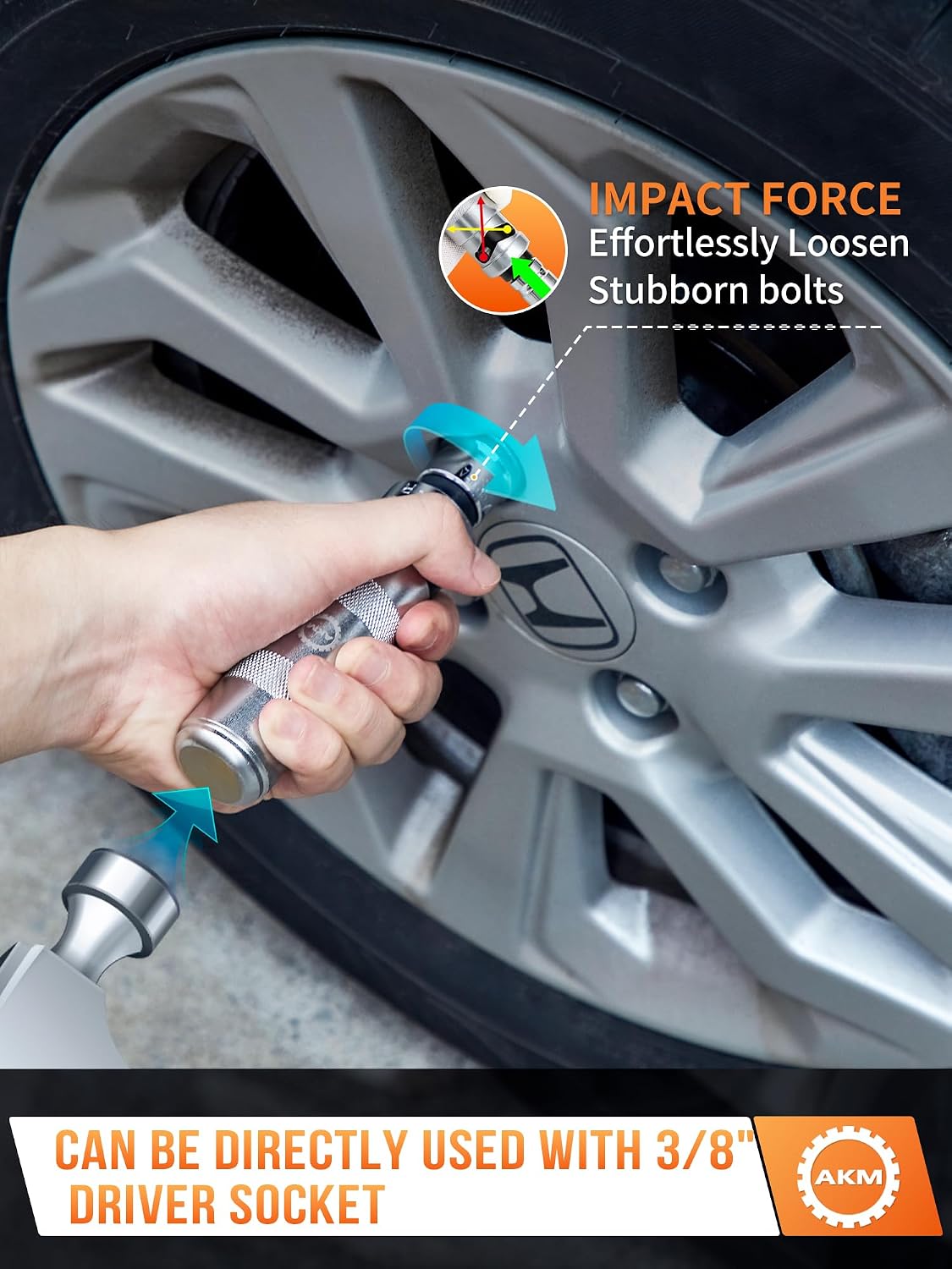 3/8" Hand Manual Reversible Impact Driver Set Extractor Impact Screwdriver S2 Steel Much More Durable Disengage Rusted Fasteners or Frozen Bolts