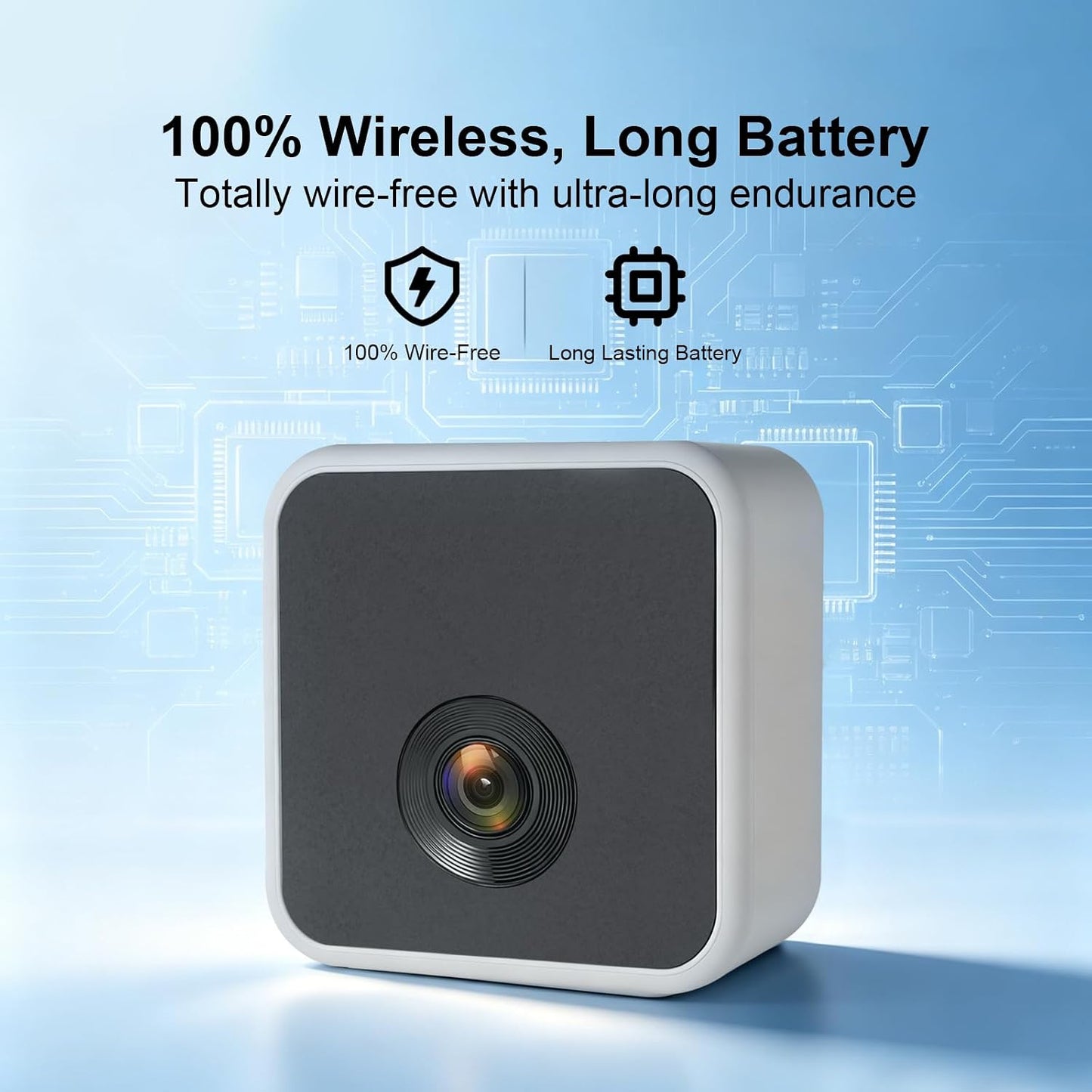 2K Wireless Window Camera with 45-Day Battery, 2.4/5G WiFi, 6s Pre-Roll | 100% Wireless: No Wires, No Outlets, No Drilling. 4MP Color Night Vision & Anti-Glare. Magnetic Mount for Rentals & Homes