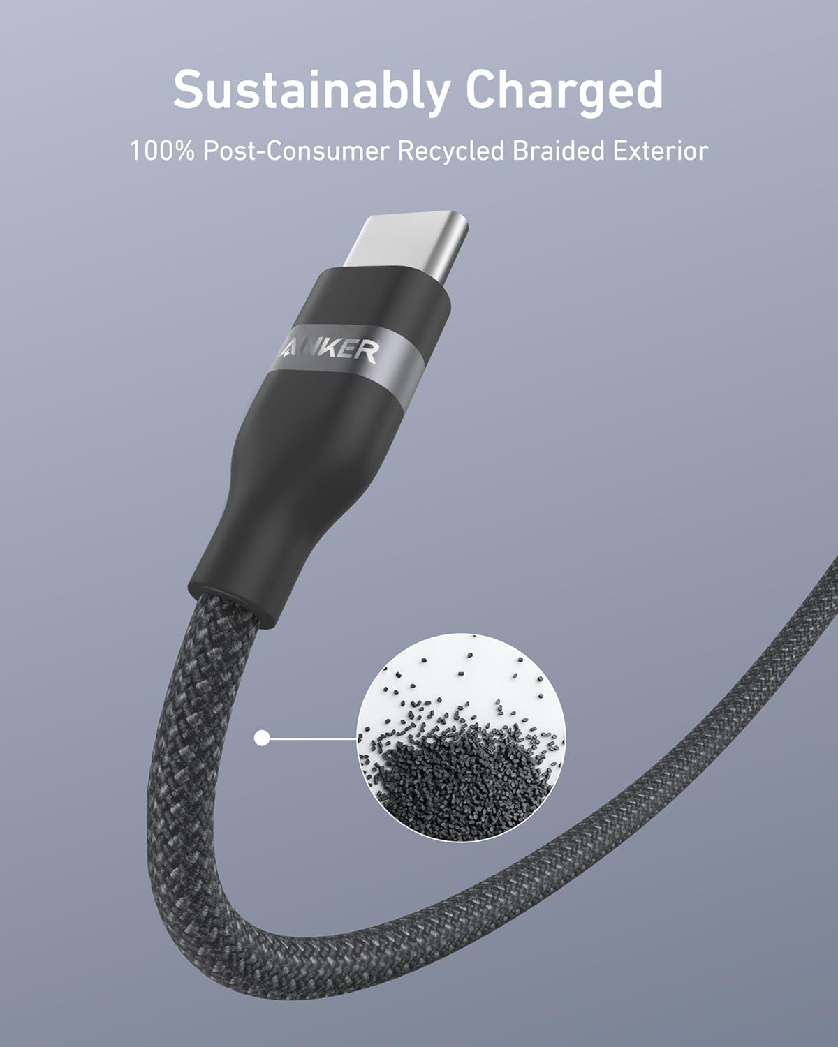 Anker Nano USB C to USB C Cable, 240W Fast Charging Cable (10 ft, Black) | Flexible Multi-Color Braided Charger for iPhone 17 Series, MacBook Pro, and More