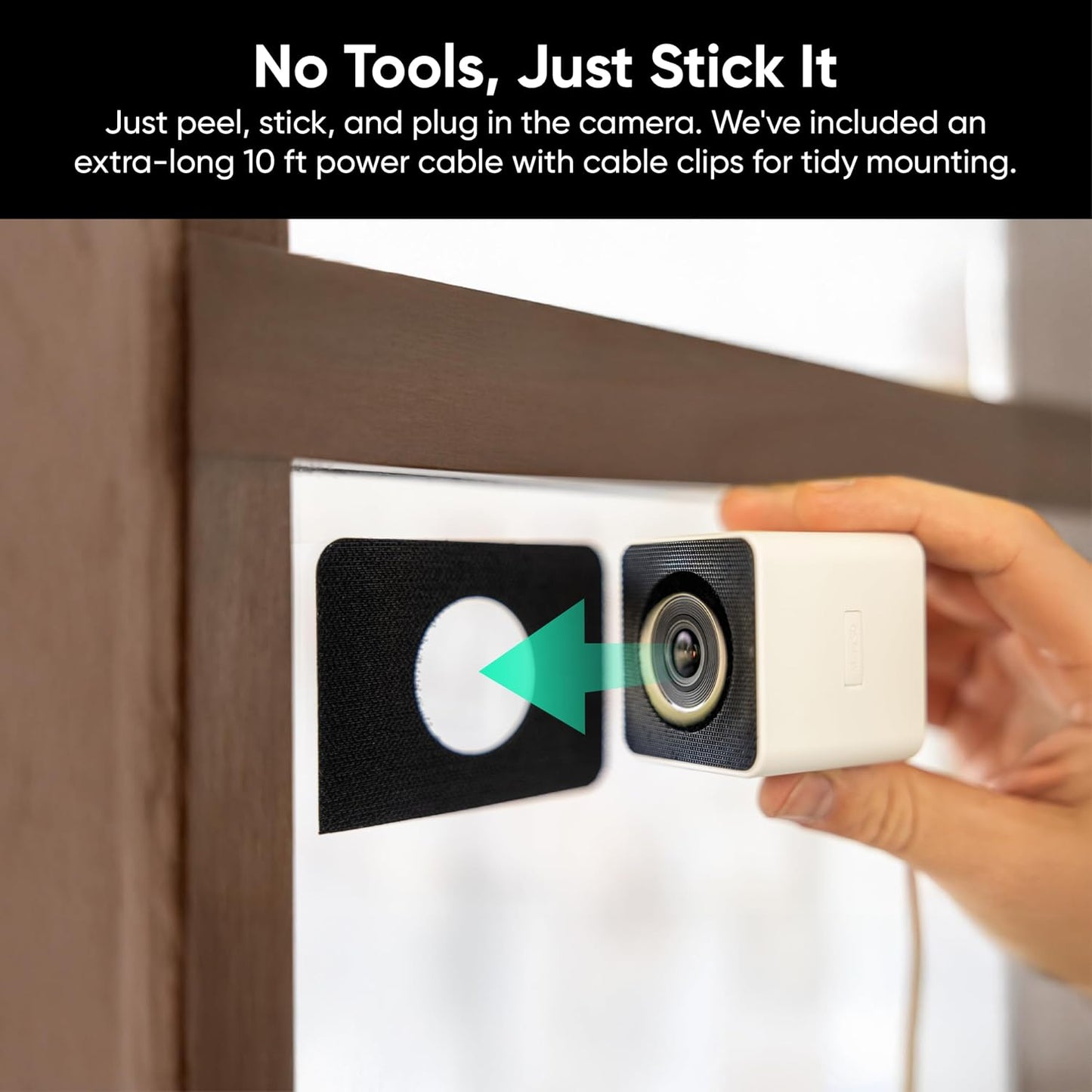 Wyze Window Camera, WiFi Indoor HD Home Security Camera, Upgraded Color Night Vision, Anti-Glare, AI-Powered Motion Detection, Easy & Quick Setup, 24/7 Recording, Works w/Alexa & Google