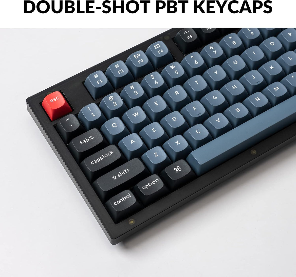 Keychron V3 Wired Custom Mechanical Keyboard, TKL Tenkeyless QMK/VIA Programmable Macro with Hot-swappable Keychron K Pro Red Switch Compatible with Mac Windows Linux (Frosted Black-Translucent)