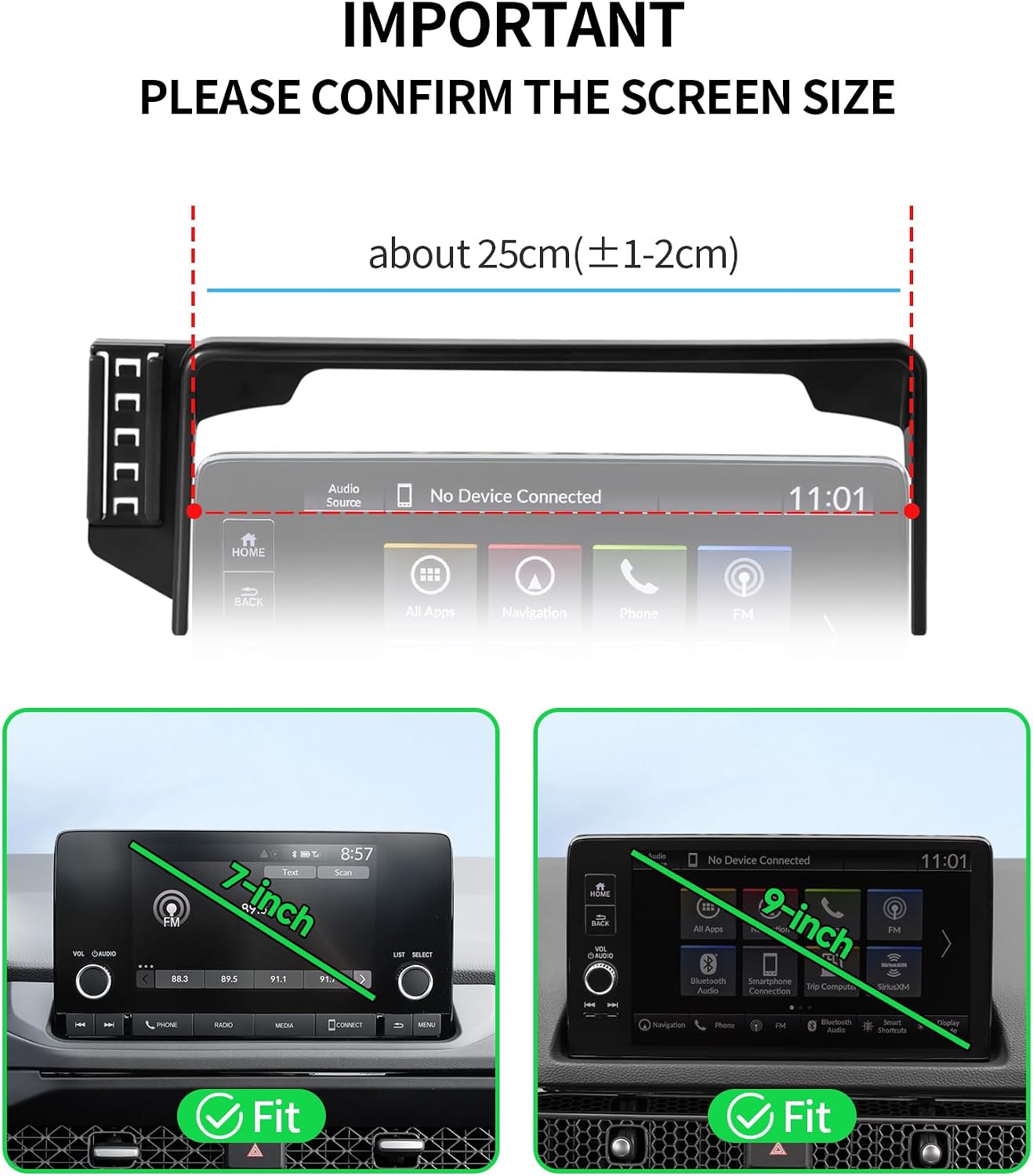 Car Phone Holder for Honda CR-V/HR-V/CRV 2023-2026 Accessories, 7/9" Screen | Magsafe Magnetic Cell Phone Mount Clip Compatible with iPhone, 3D fit Stable Dashboard GPS Navigation Bracket Cradle Stand