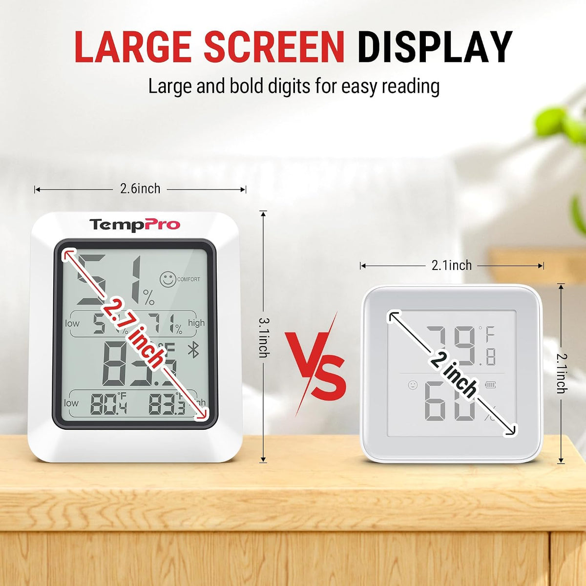 TempPro TempAir Bluetooth Hygrometer Thermometer for Greenhouse Up to 260ft