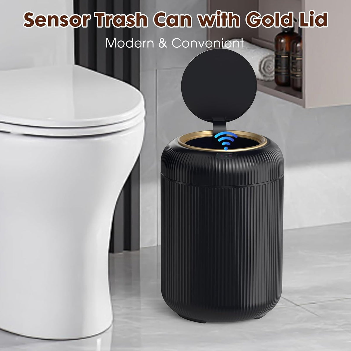Procade Touchless Trash Can Bathroom,Small Motion Sensor Trashcan with lid