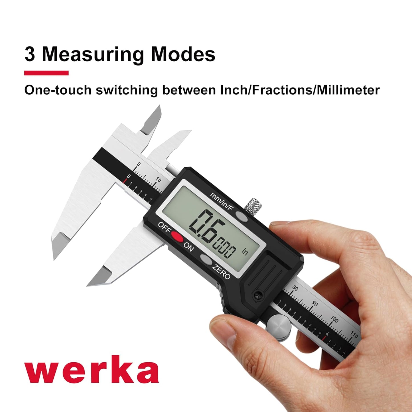 Digital Caliper 0-6 Inch, Stainless Steel Measuring Tool