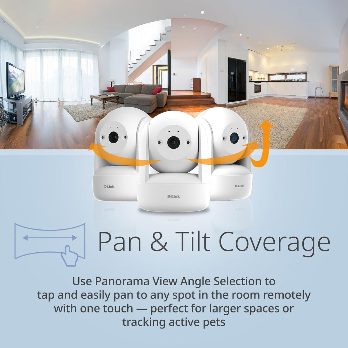 D-Link 360° View 2K Pan & Tilt WiFi Indoor Security Camera for Home & Pet