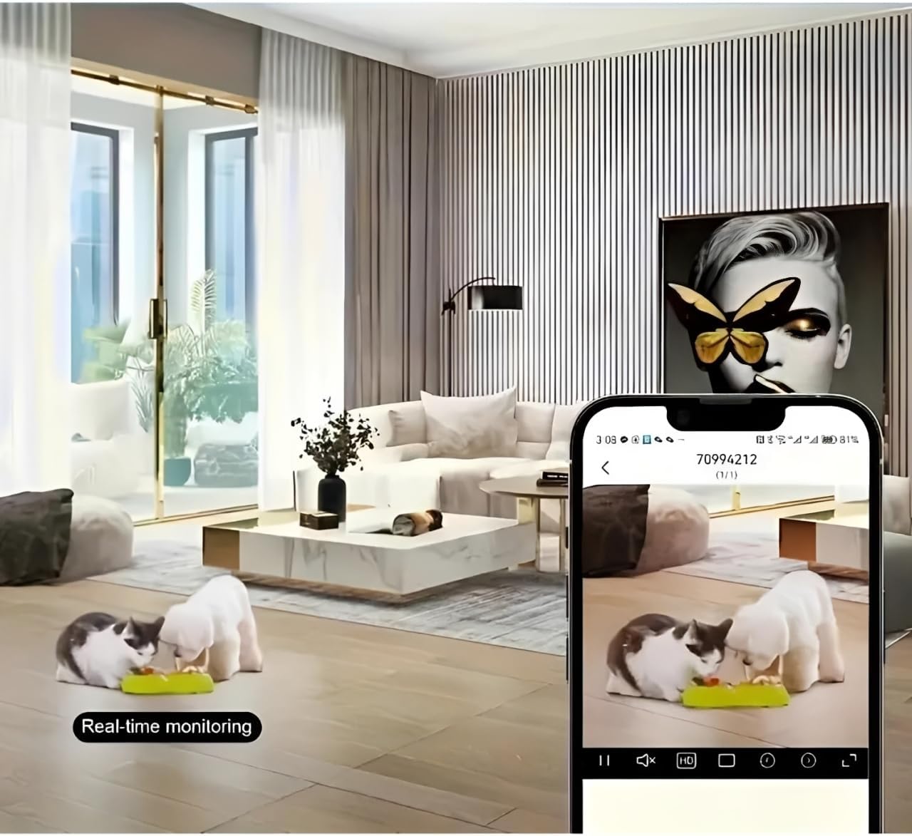 Hidden Camera, high-Definition Wireless mini Camera, pet Monitor, Nanny Camera, Home and Office Security Service, mini Indoor Security Camera with Night Vision and Motion Detection.
