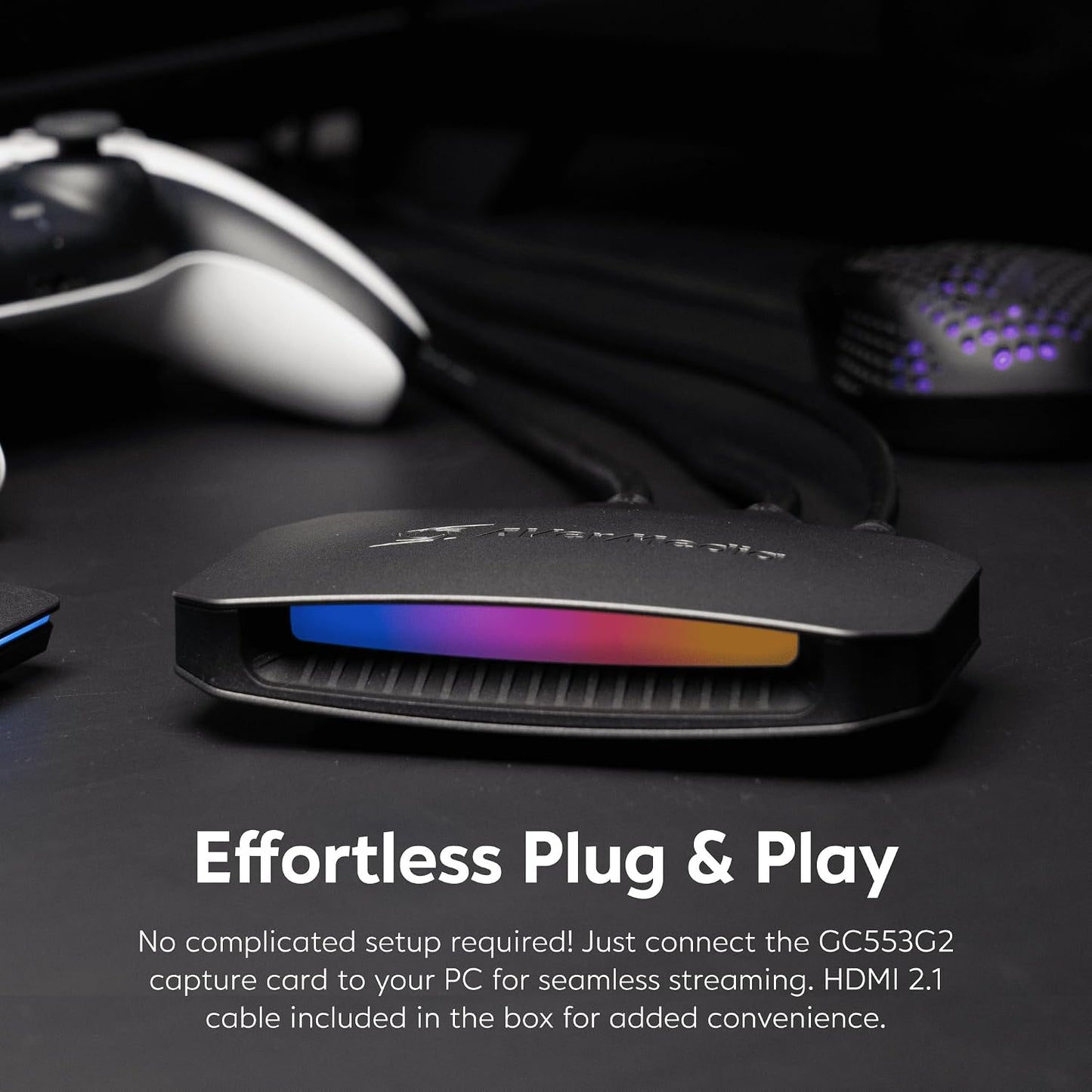 AVerMedia 4K60 Capture Card with HDMI 2.1, Low Latency, 4K144/4K120 Passthrough, Game Capture Device for PS5, PS5 Pro, Xbox, Switch, Streaming on Twitch, OBS on Mac & PC, GC553G2 Live Gamer Ultra 2.1