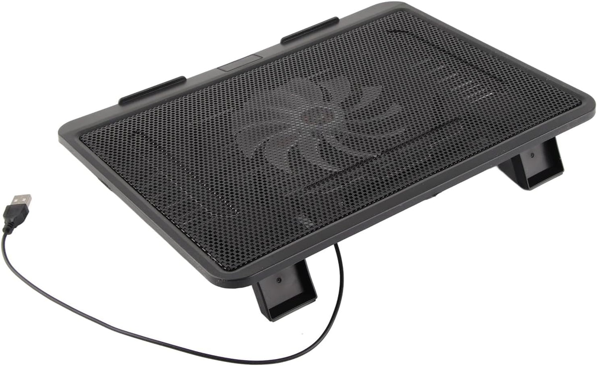 SUNGOOYUE Laptop Cooler Cooling Pad with Super Quiet Fan Ergonomic Stand USB Hub for Gaming Movies Black