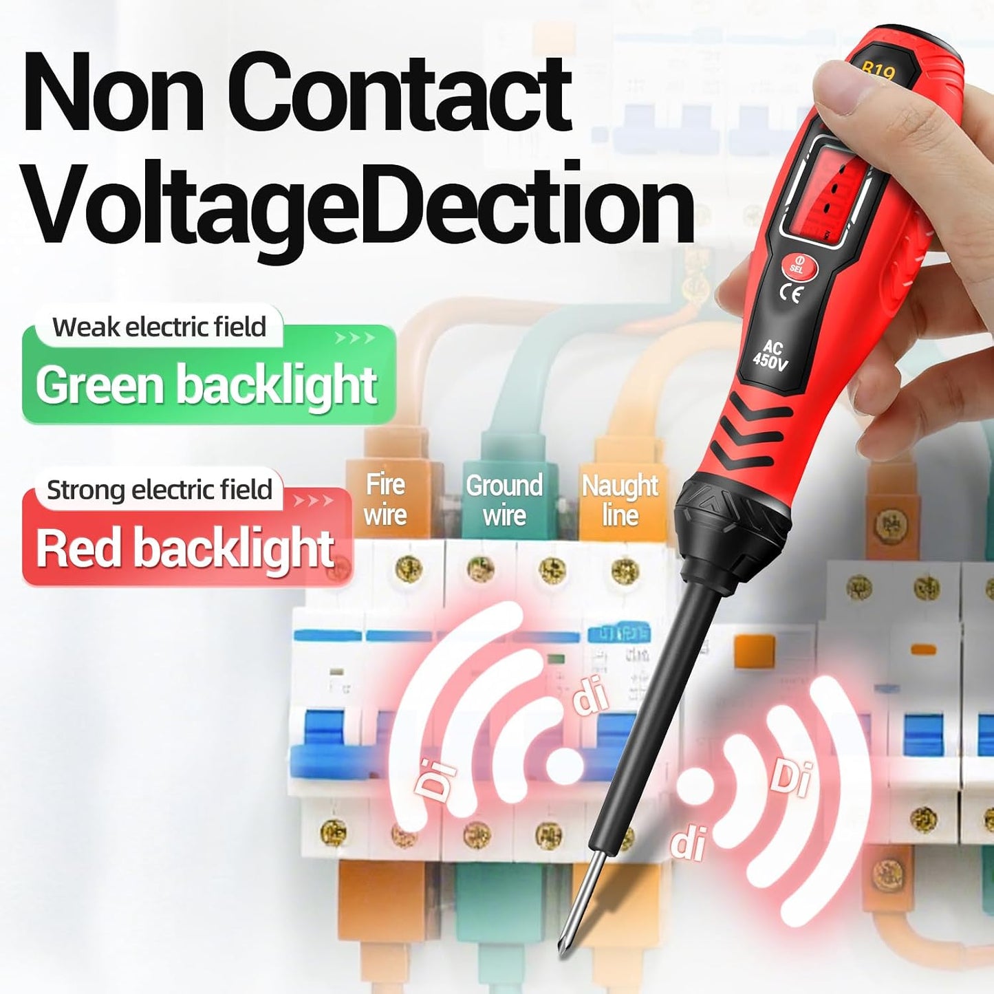 ANENG Non-Contact Voltage Tester, 2-in-1 Slotted/Crosshead Screwdriver Pen | Dual Range AC 11V/30V-1000V Electrical Tester with Live/Null Wire Detection, LCD Display, Buzzer Alarm and Breakpoint Finder