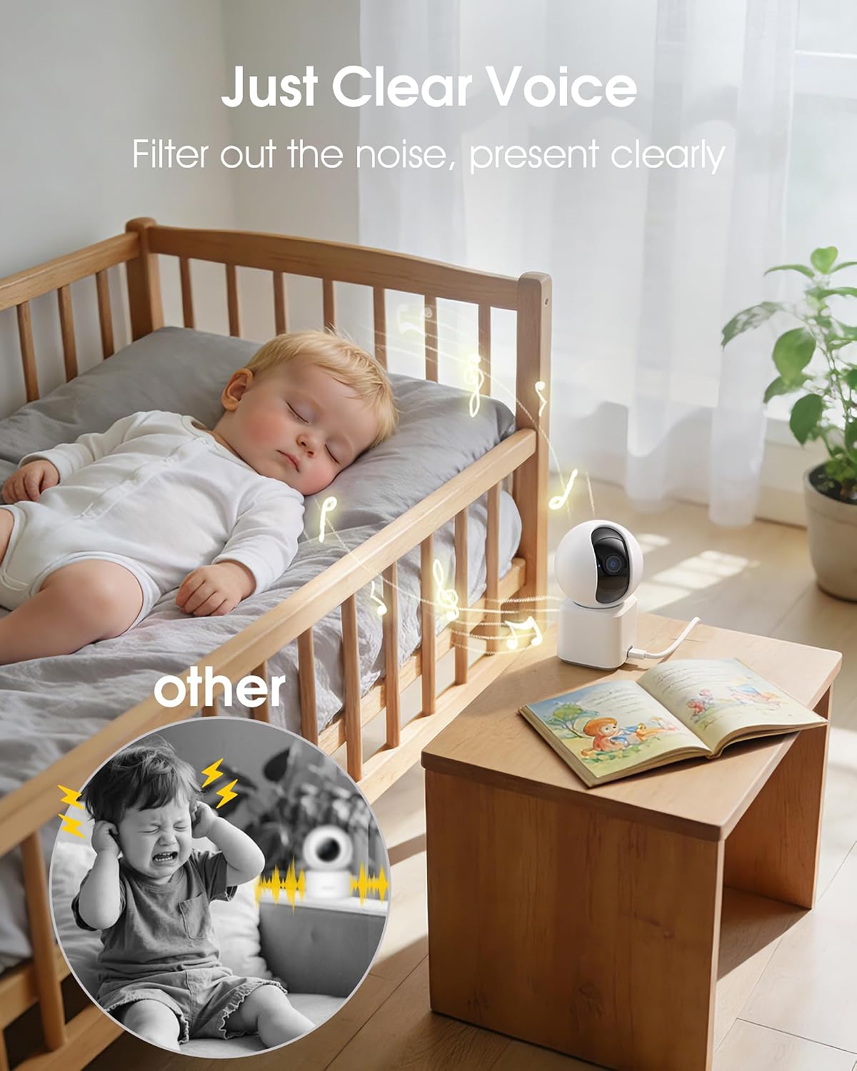 ARCCTV Dual Lens Indoor Security Camera 2 Pack, 2.5K HD Pet Camera