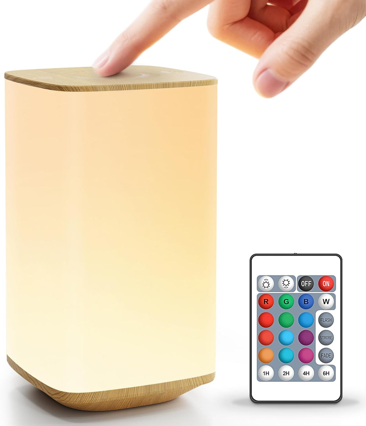 Auxmir Baby Night Light, 4000mAh, Remote, Touch, 256 RGB Colors, Brown