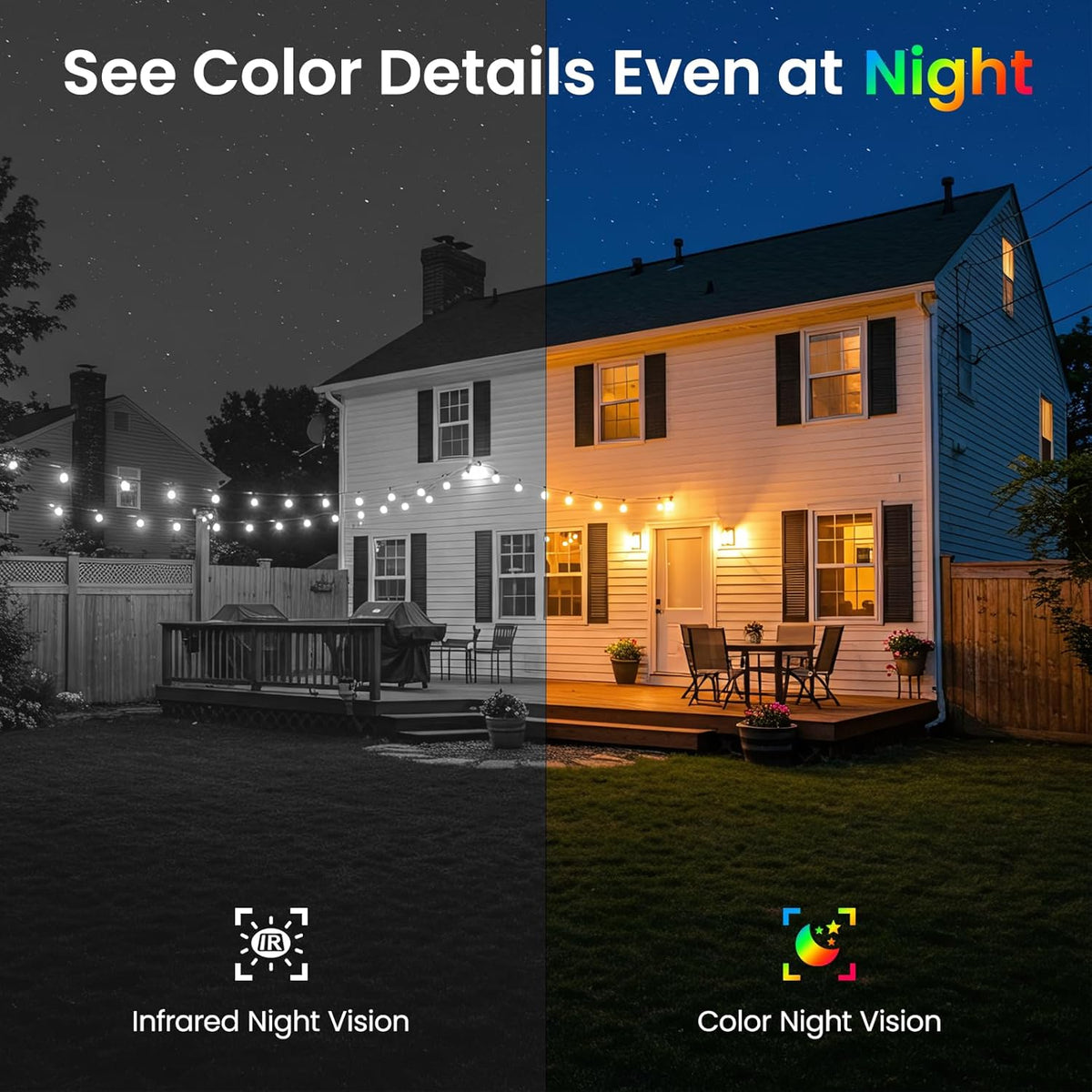 INFIYA Security Cameras Wireless Outdoor-Solar&Battery Powered 2K 2.4G Cameras for Home Security, Instant Alert, AI Human Detection, Color Night Vision, 2-Way Talk, SD Storage, Work with Alexa, Z1 4P