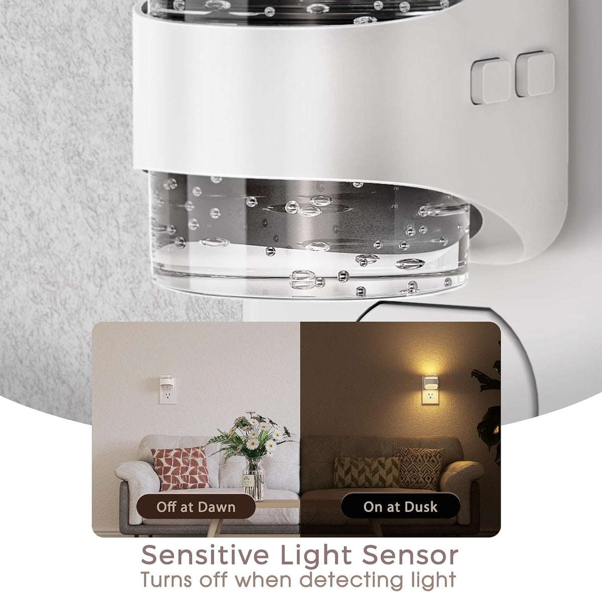 Briignite Night Light Dimmable Night Lights Plug Into Wall Bubble Design