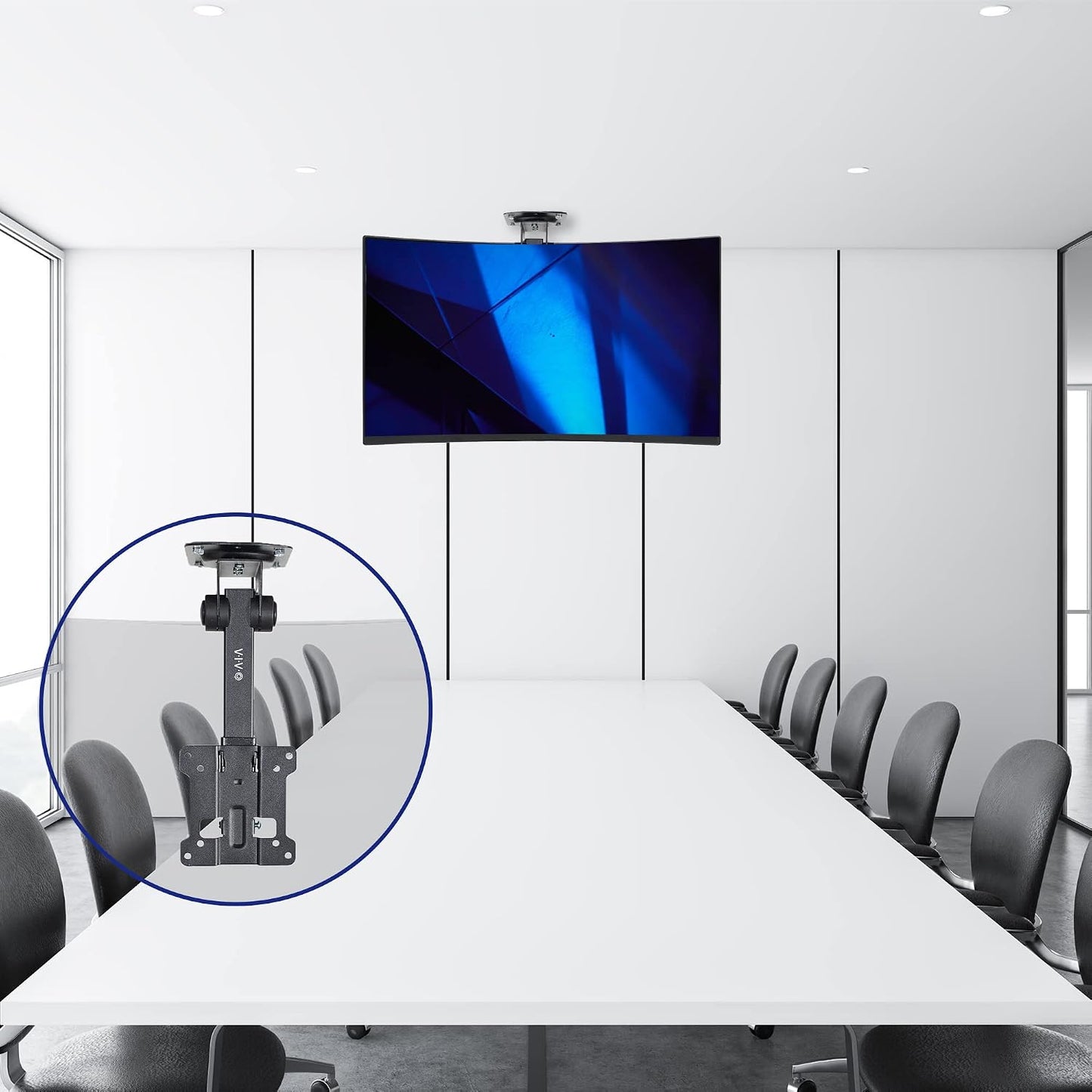 VIVO MOUNT-M-FD27 Manual Folding Ceiling Mount for 13-27 inch Flat Screens, Tilt Roof, Under Cabinet Mount for LCD TVs and Monitors