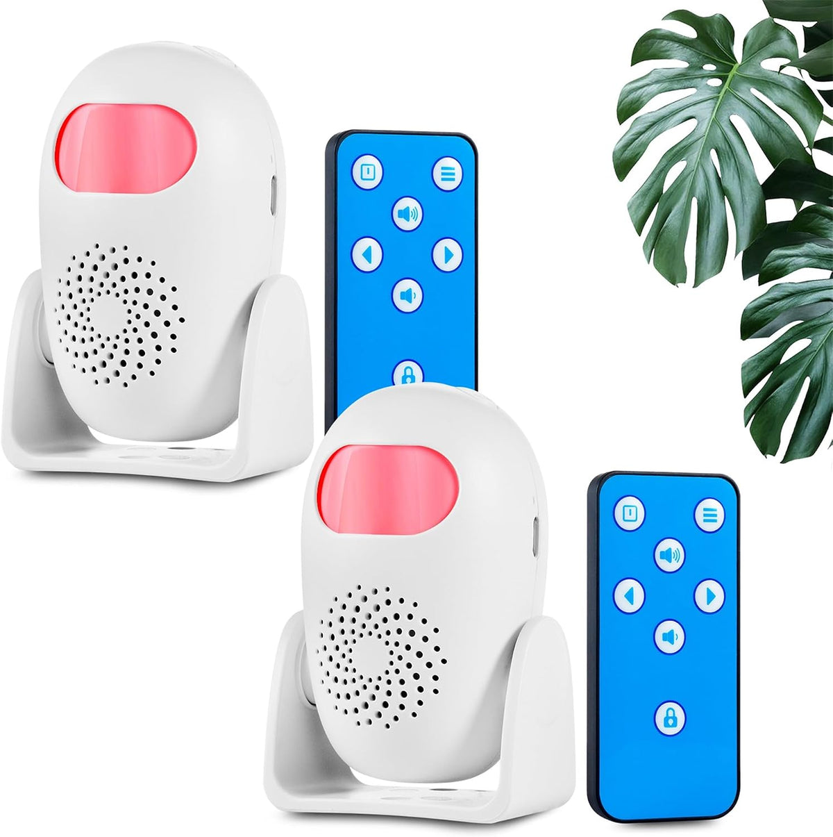 TOWODE Motion Detector Alarm Indoor Motion Sensor Alarm with Remote Control 110dB 4 Volume Levels Motion Detector Alert for Home Shop Store (1 Motion Detector, 1 Remote Control)