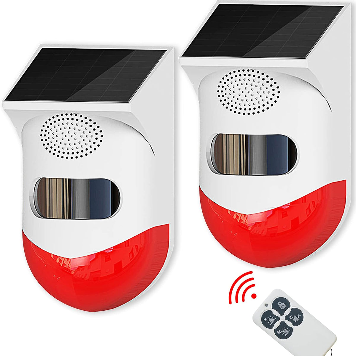 ChunHee Solar Outdoor Motion Sensor Alarm 2 Adjustable Activated Waterproof