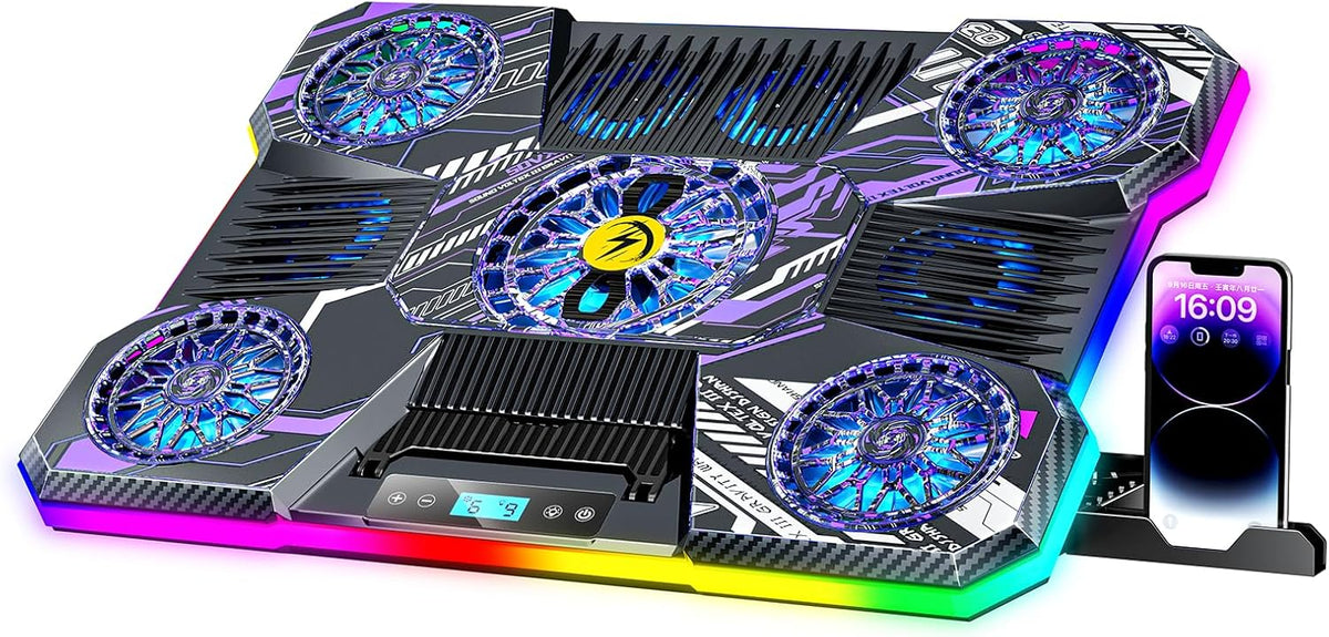 ChillCore RGB Laptop Cooling Pad, Laptop Fan Cooling Pad 9 Fans