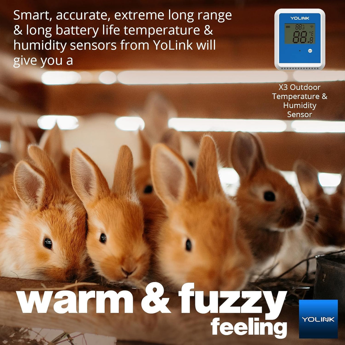 YoLink 2-Pack X3 Version Temperature Humidity Data Logger, Longest Wireless Range, 5+ Years Battery, Emails/Text/App Alerts, Alexa, Best Freezer, Greenhouse Monitor. Hub Included