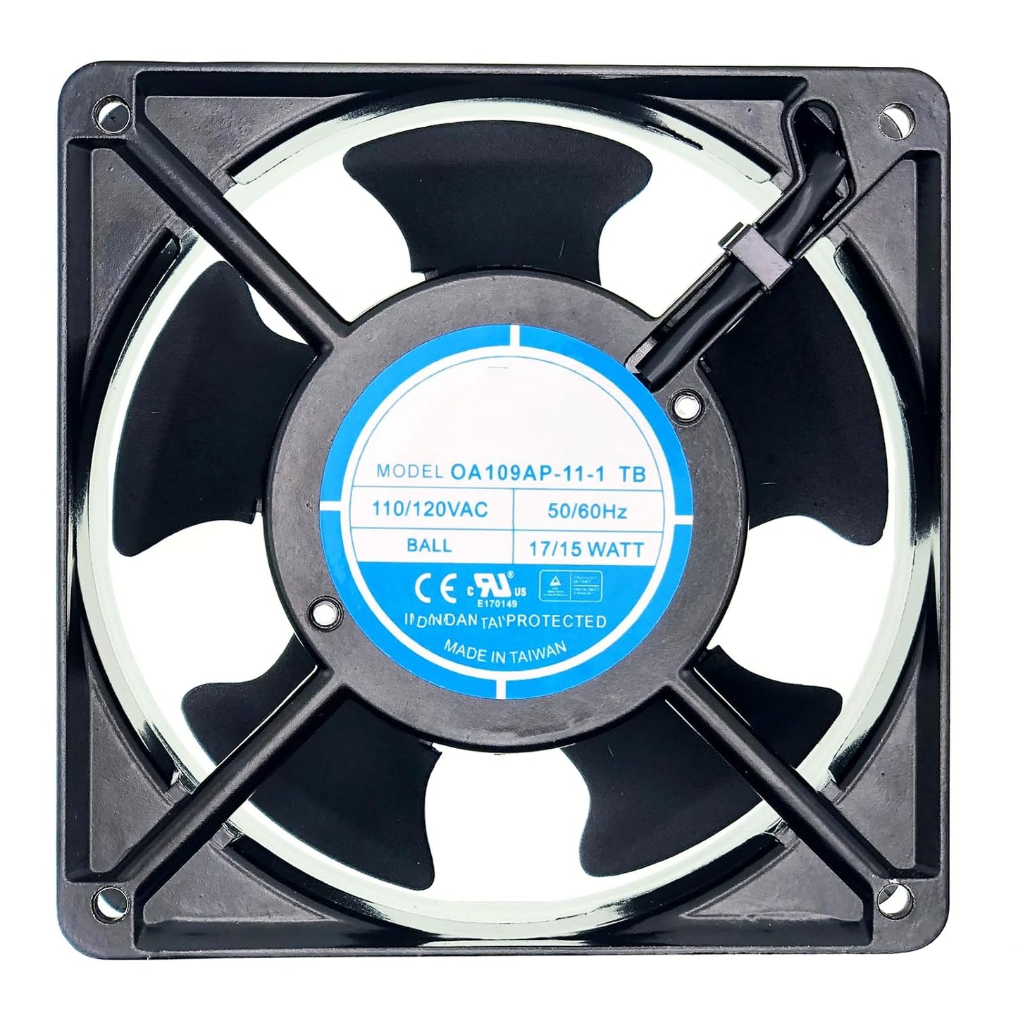 for OA109AP-11-1 TB Cooling Fan, 110/120V 17/15W 50/60Hz 120×120×38mm 2-Wire AC AXIAL Fan