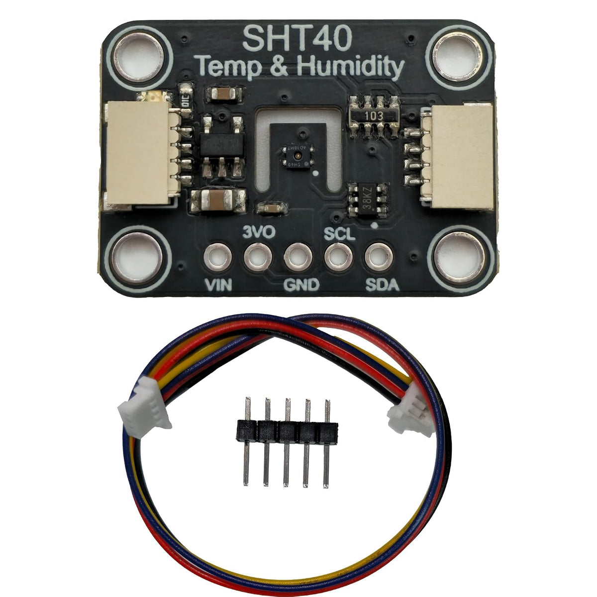 2PCS SHT40 Temperature Humidity Sensor Module, I2C, ±0.2℃ Precision, Temp/RH, Breakout Board for Arduino ESP32