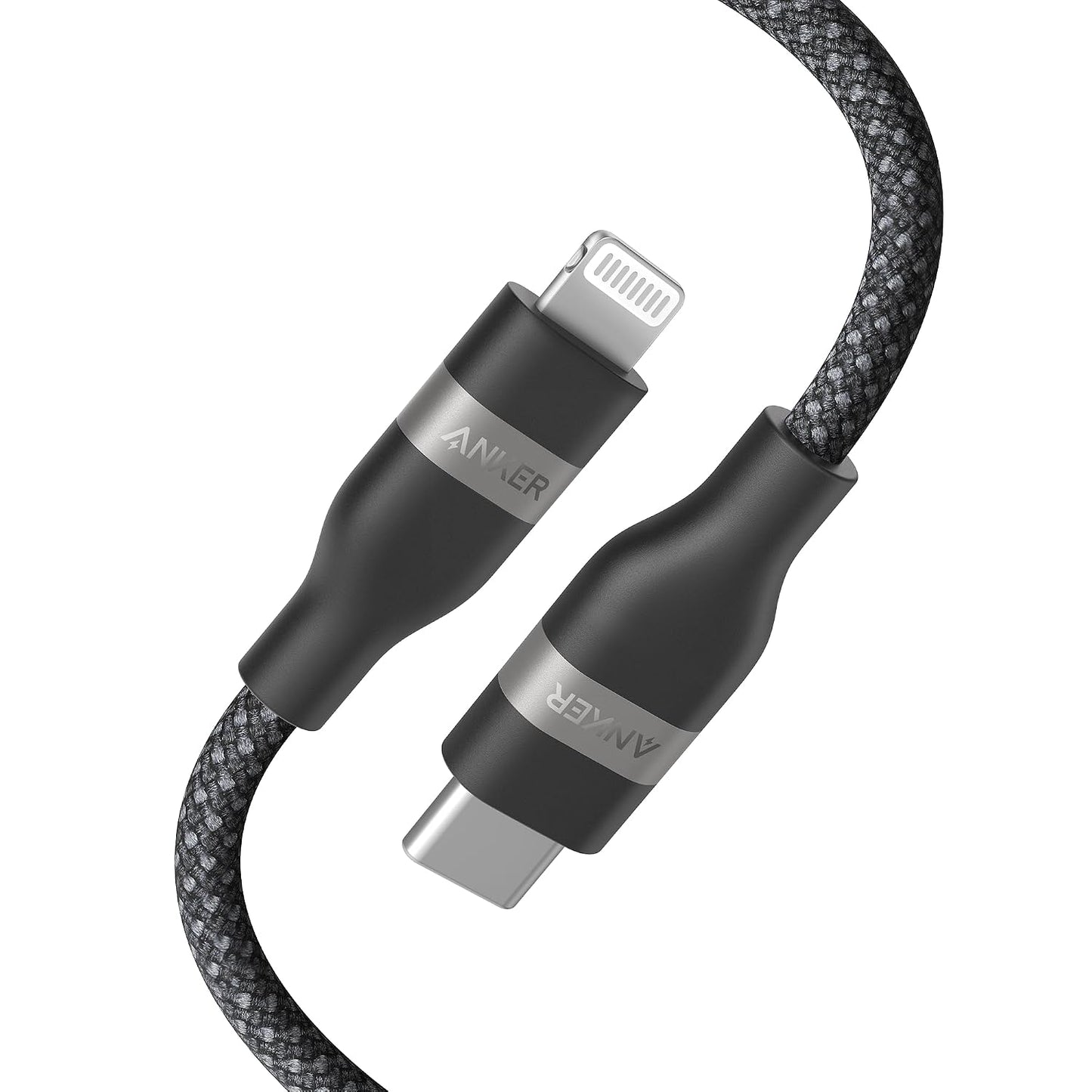 Anker USB C to Lightning Cable, Upcycled-Braided Cord (3 ft) | Ultra-Fast Charging, for iPhone 14 / 13 / 12 / 11 Series and More