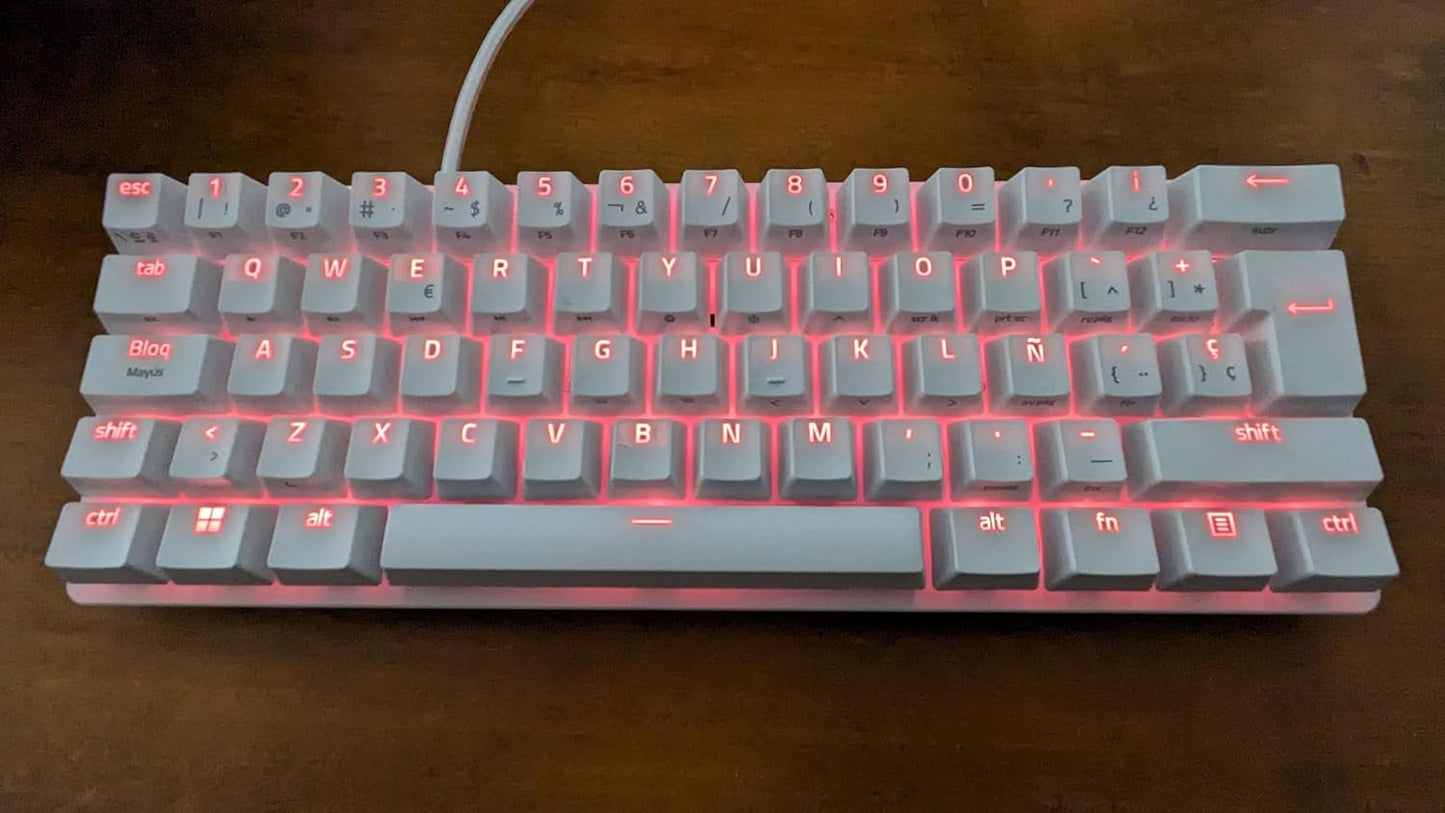 Razer Huntsman Mini Special Edition, 60% Optical Gaming Keyboard (Linear Red Switch) (Renewed)