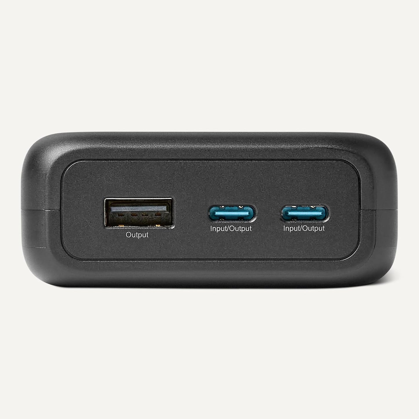 Amazon Basics High-Capacity Portable Charger Power Bank with 3-Port Output, 20,000 mAh, Black