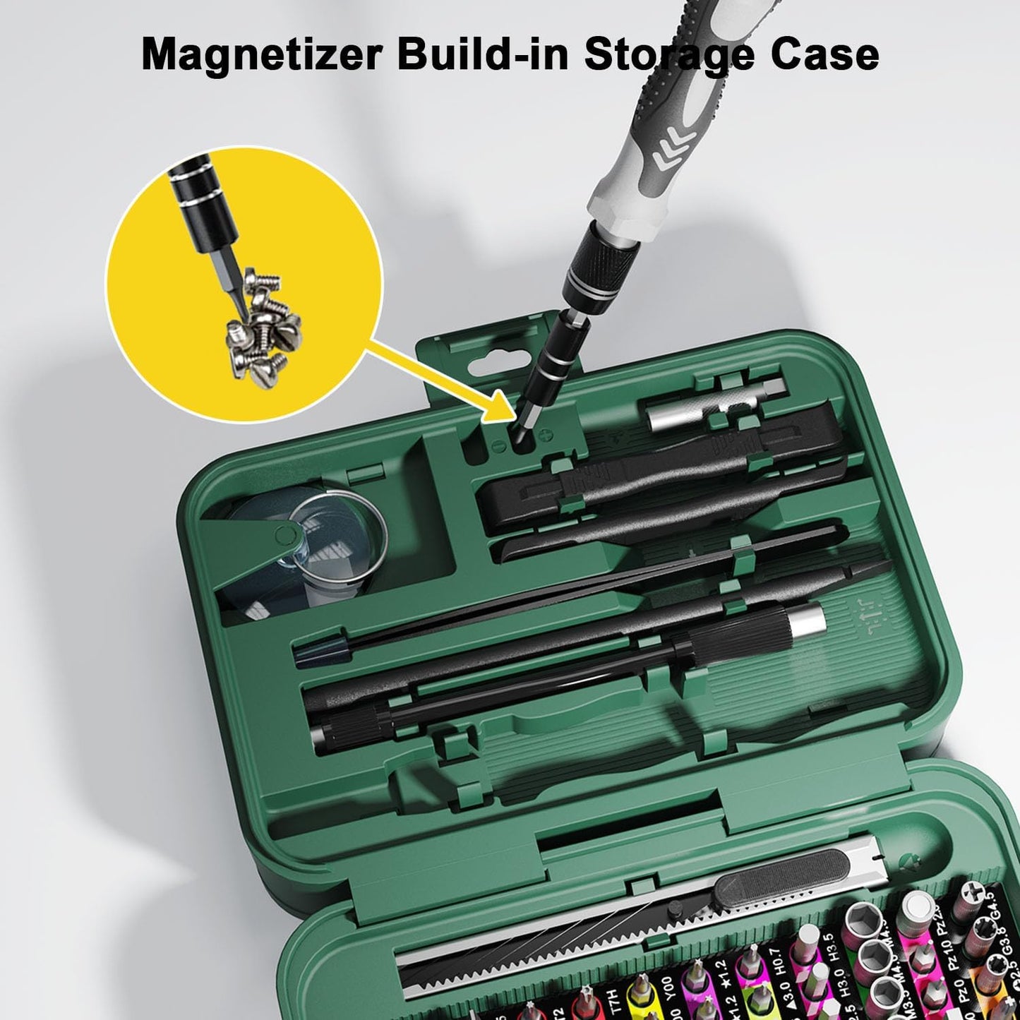 Mini Precision Screwdriver Set with Color-coded Identification, 132 in 1 Micro Magnetic Repair Tool Kits with Storage Box, 108 Bits,Small Manual Screw Driver Toolkits for iPhone/Mac/iPad/Table