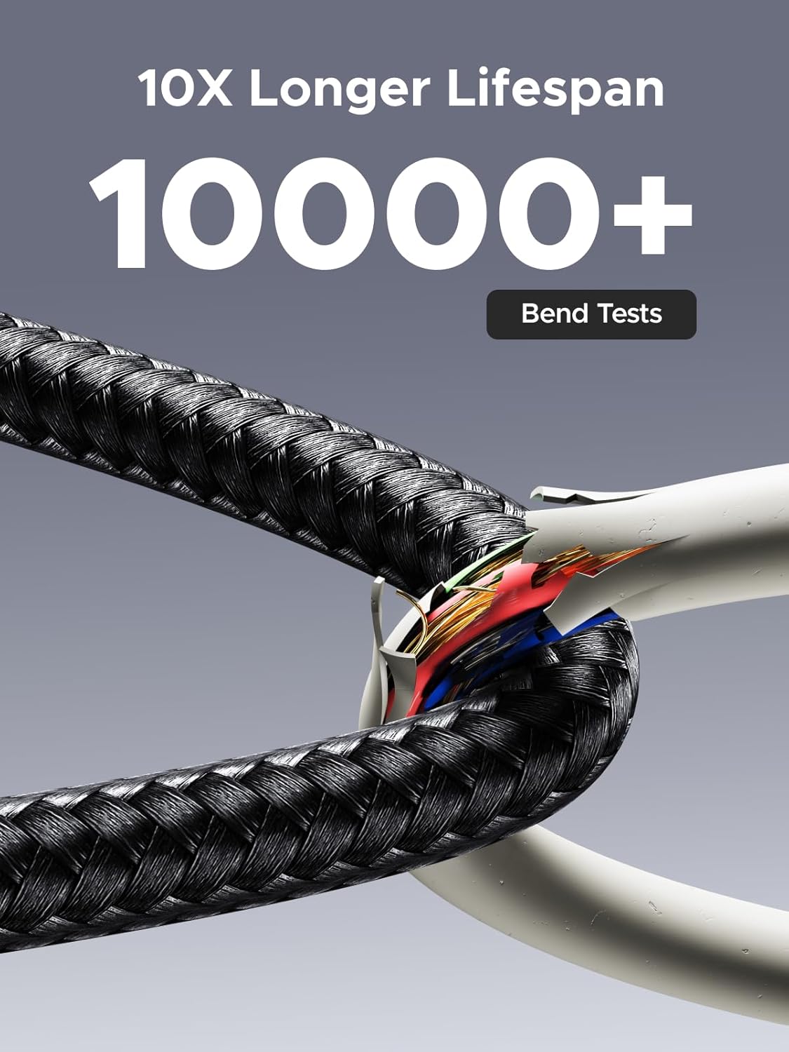 UGREEN USB C 240W Cable with Digital Display, PD 100W Fast Charging, 6.6FT | Compatible with MacBook Pro/Air, iPad Pro, XPS, Gaming Laptops, iPhone 17/16/15, Galaxy S26/S25, Pixel & More. Nylon Braided.