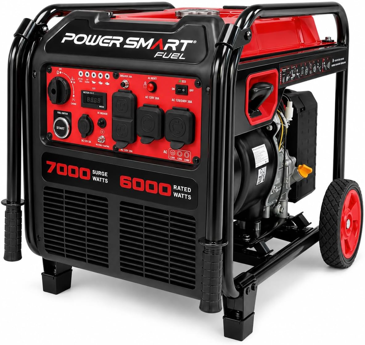 PowerSmart 4400W Dual Fuel Inverter Generator, Gas and Propane Portable Generator with 223cc Engine, 30A RV Ready, Auto Switch, EPA, CO Sensor, Parallel Ready, for Home Use, Camping Outdoor | 2026