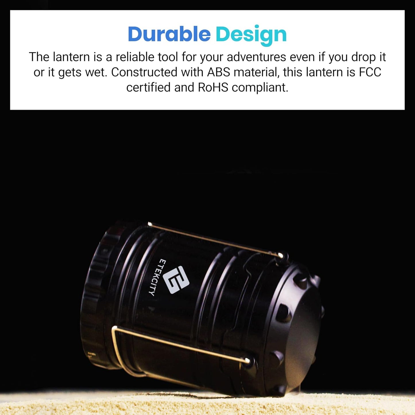 Etekcity LED Camping Lanterns, Battery Included, 4 Pack | Power Outages, Hurricane Preparedness, Camping Essentials, Emergency Kit, Water Resistant, Collapsible Design