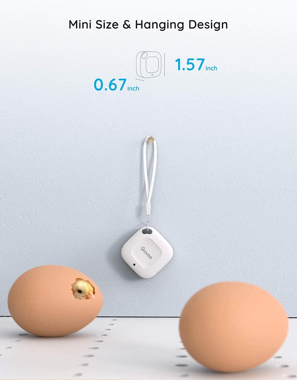 Govee Smart Bluetooth Thermometer Hygrometer, Mini Humidity Sensor 2 Pack