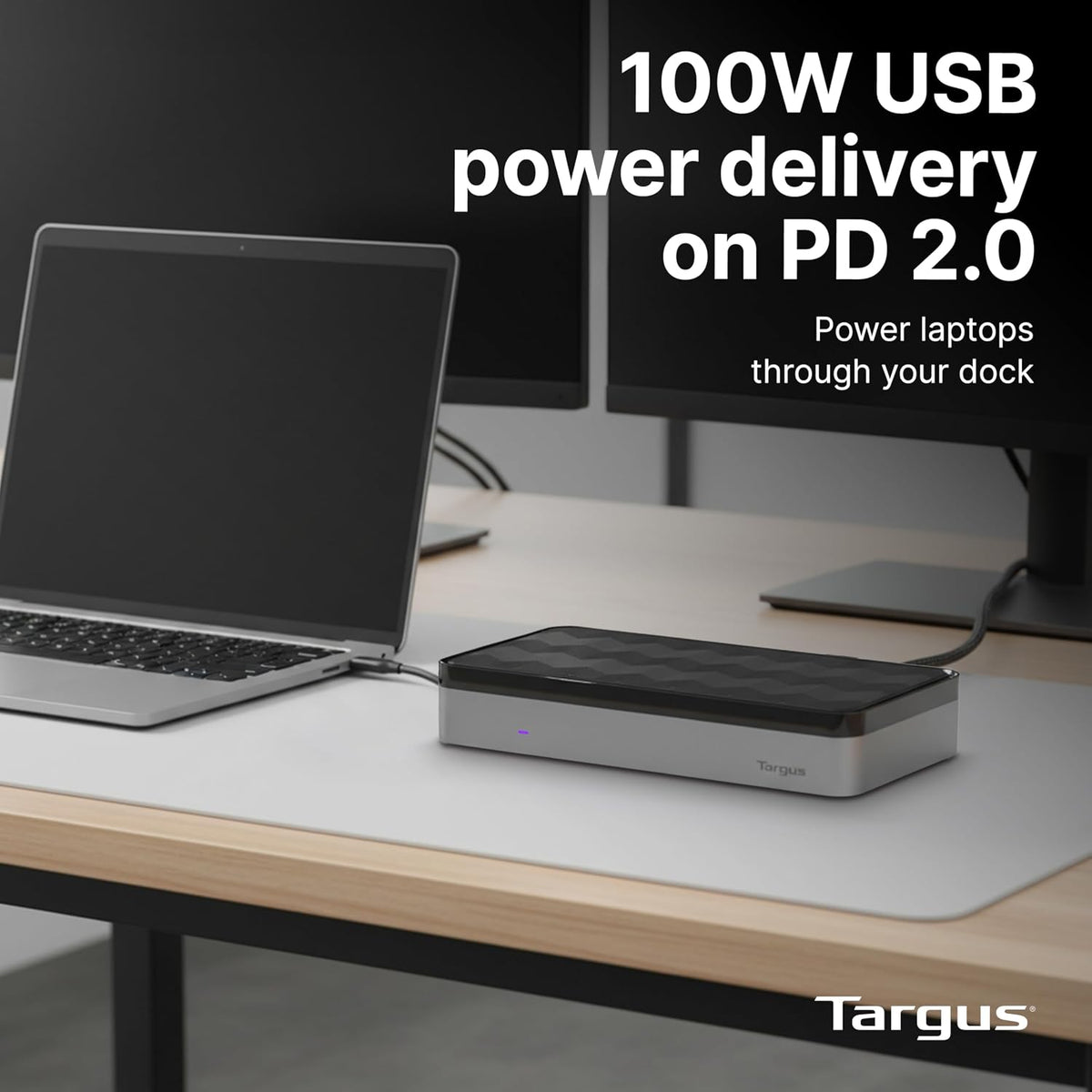 Targus USB-C Universal Quad 4K (QV4K) Docking Station with 100W Power Delivery, Black (DOCK570USZ)